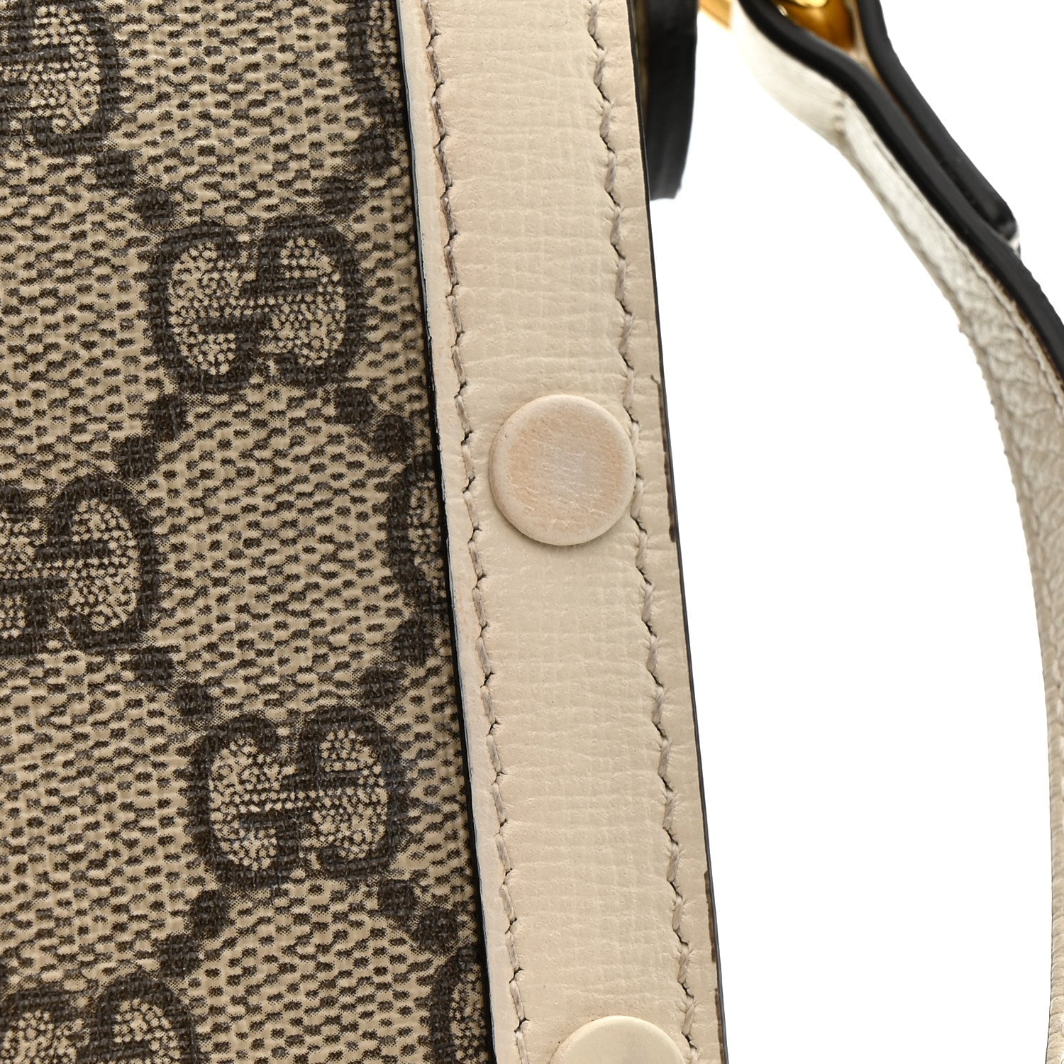GG Supreme Monogram Azalea Calfskin Mini Horsebit 1955 Crossbody Bag Beige Ebony Mystic White