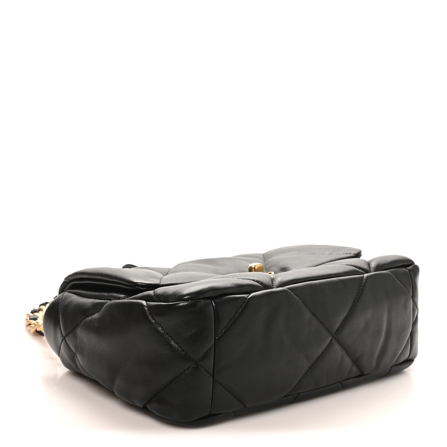Lambskin Quilted Medium Chanel 19 Flap Black