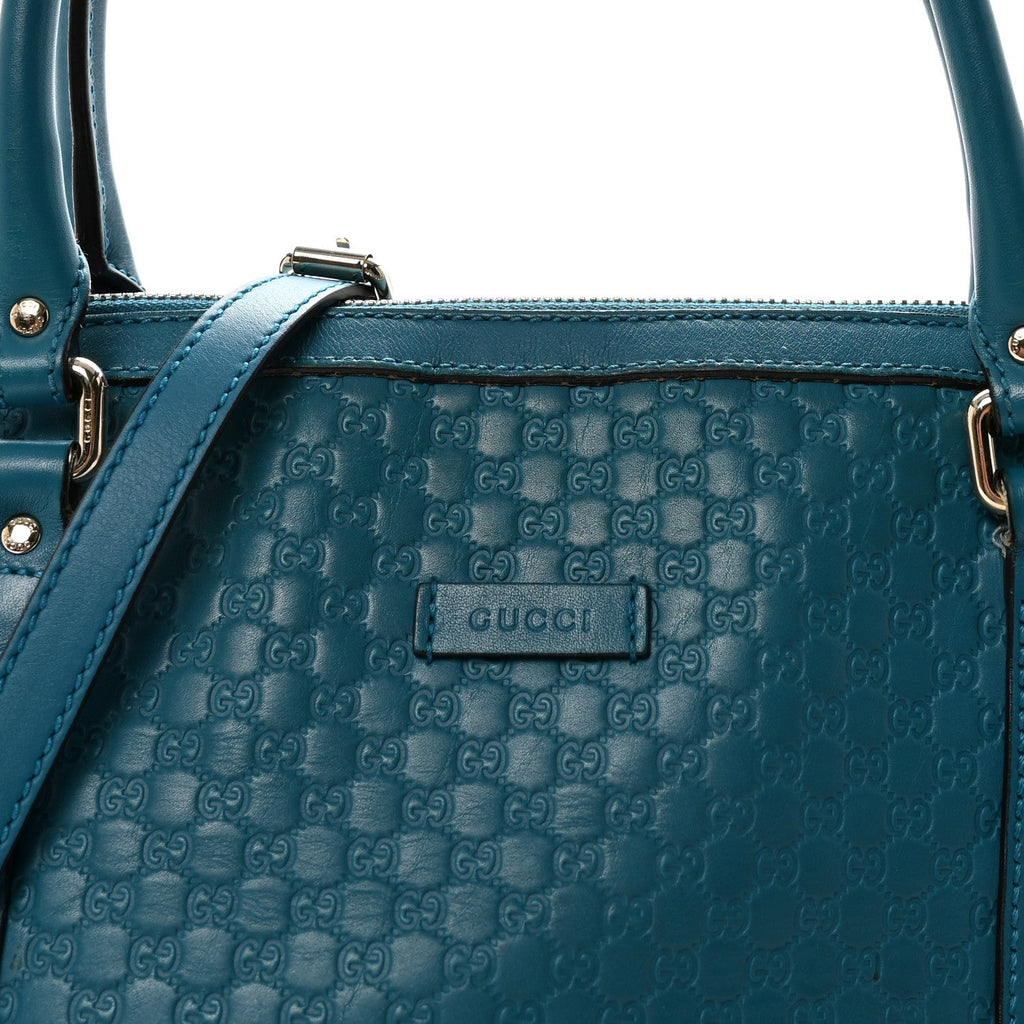 Soft Microguccissima Dome Satchel Deep Cobalt
