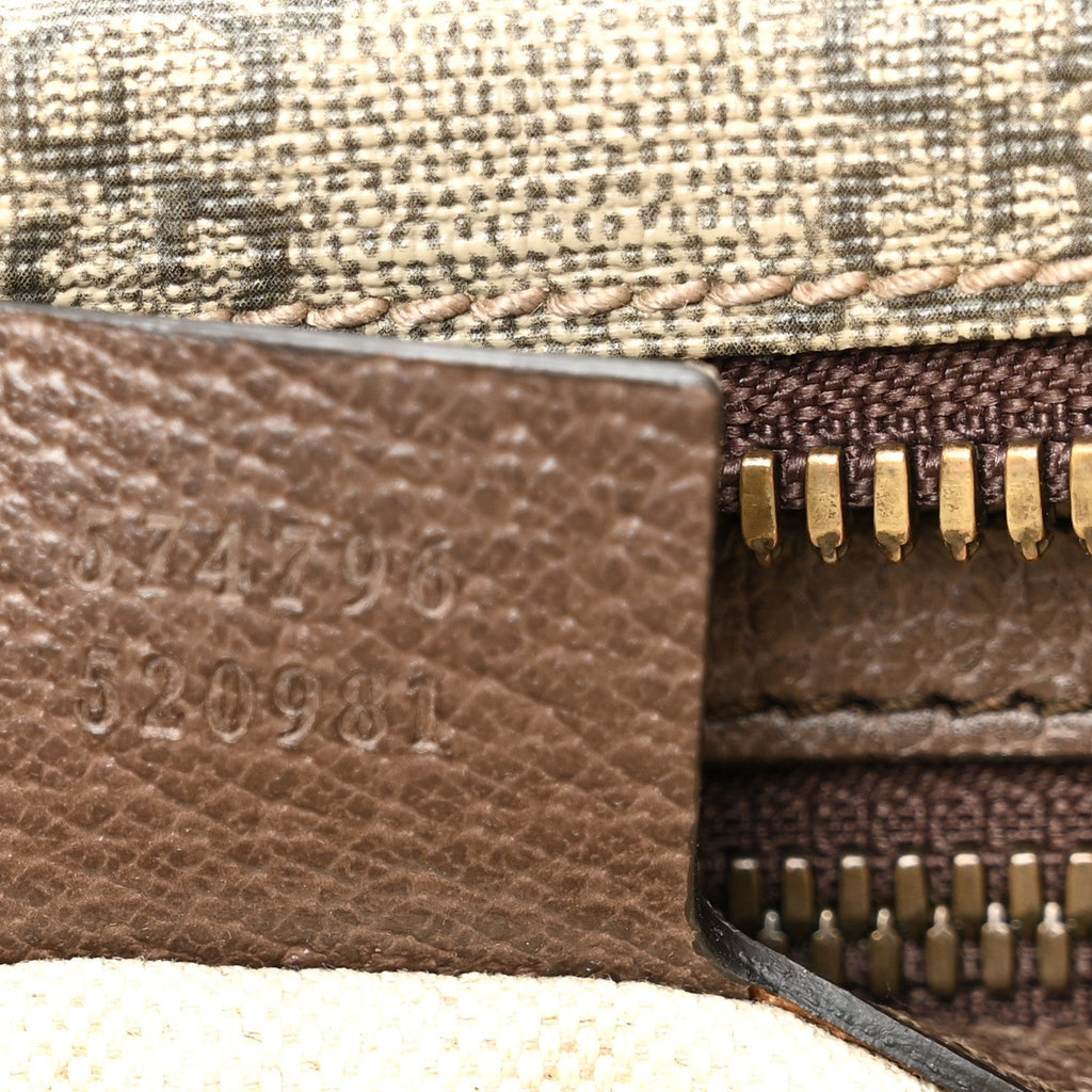Soft GG Supreme Monogram Medium Ophidia Belt Bag Dark Brown