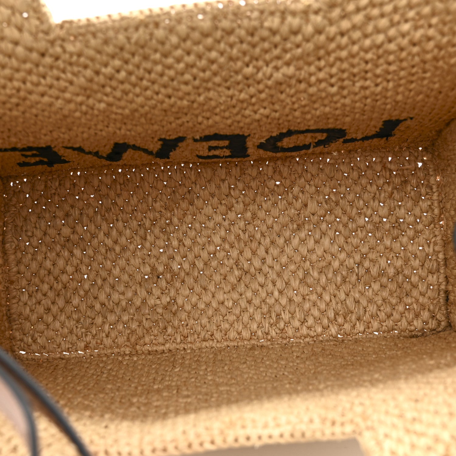X PAULA'S IBIZA Raffia Font Tote Natural Tan