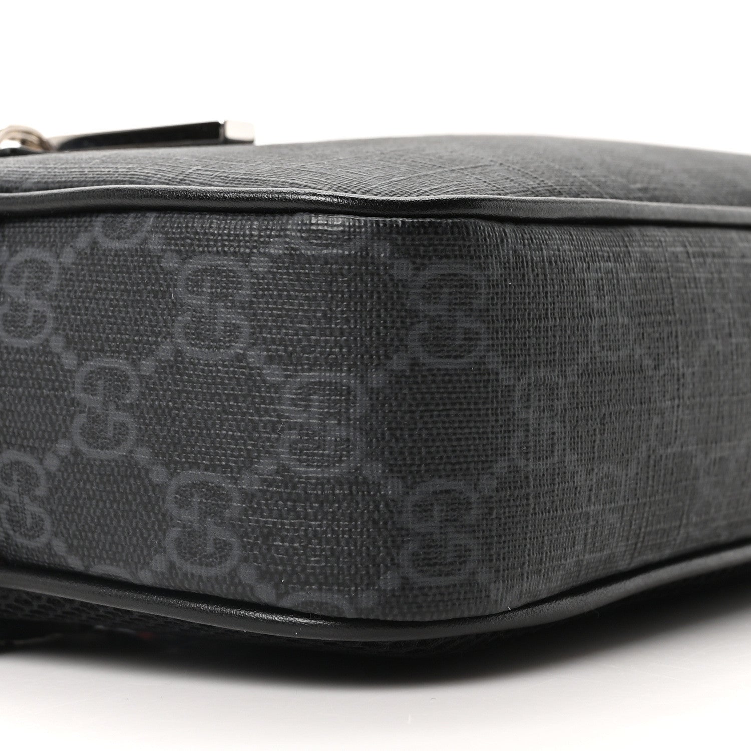 Soft GG Supreme Monogram Web Belt Bag Black Grey