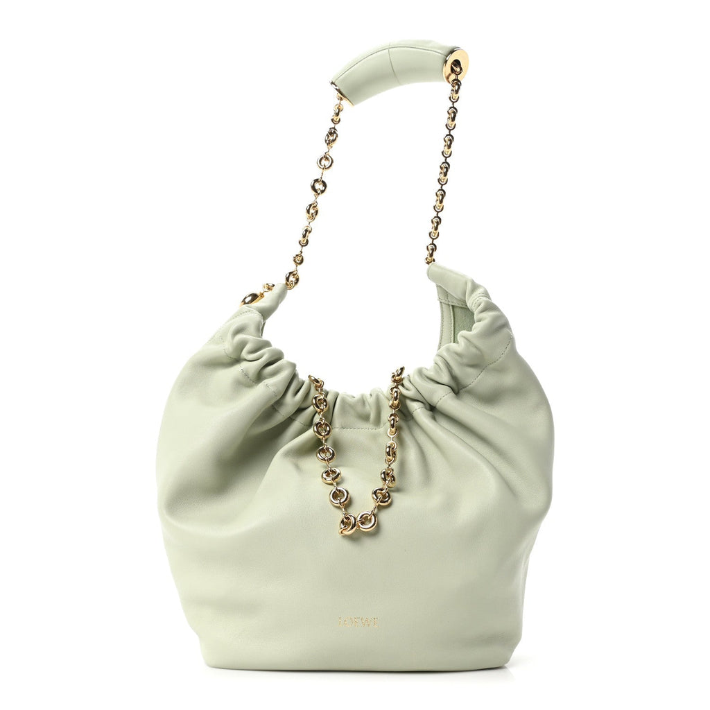 Mellow Nappa Lambskin Small Squeeze Bag Spring Jade