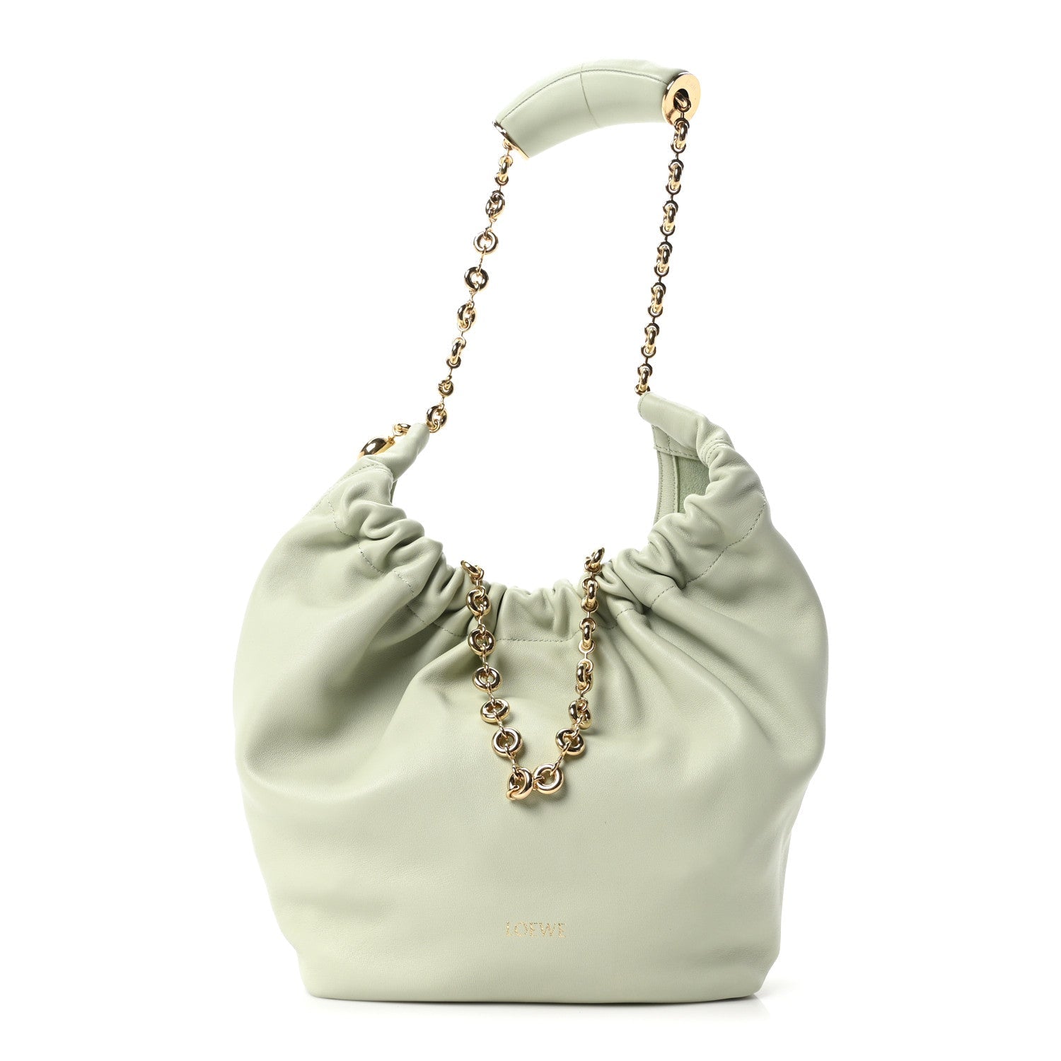 Mellow Nappa Lambskin Small Squeeze Bag Spring Jade