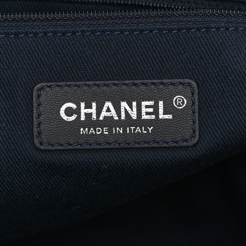 Denim Small Deauville Tote Blue Orange