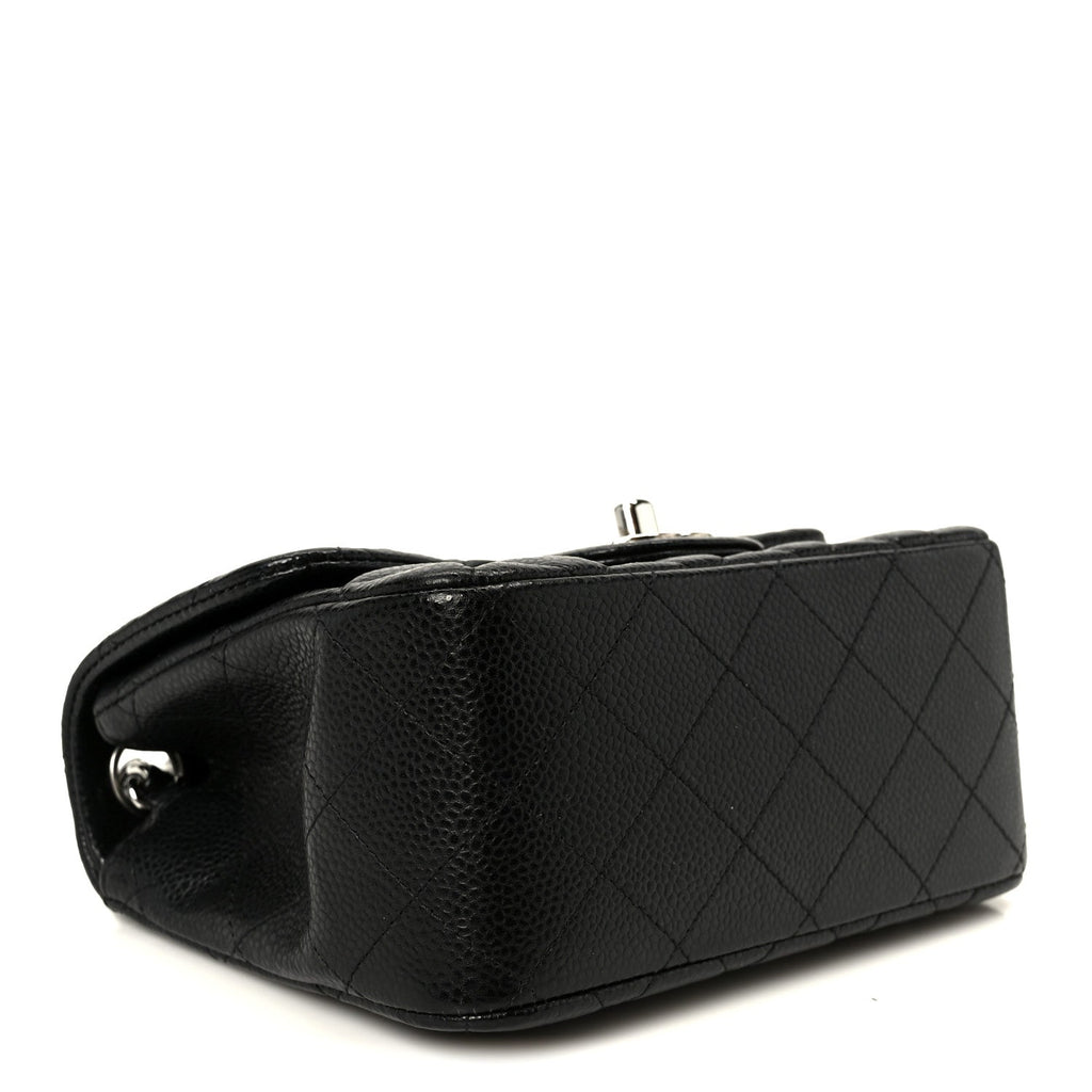 Caviar Quilted Mini Square Flap Black