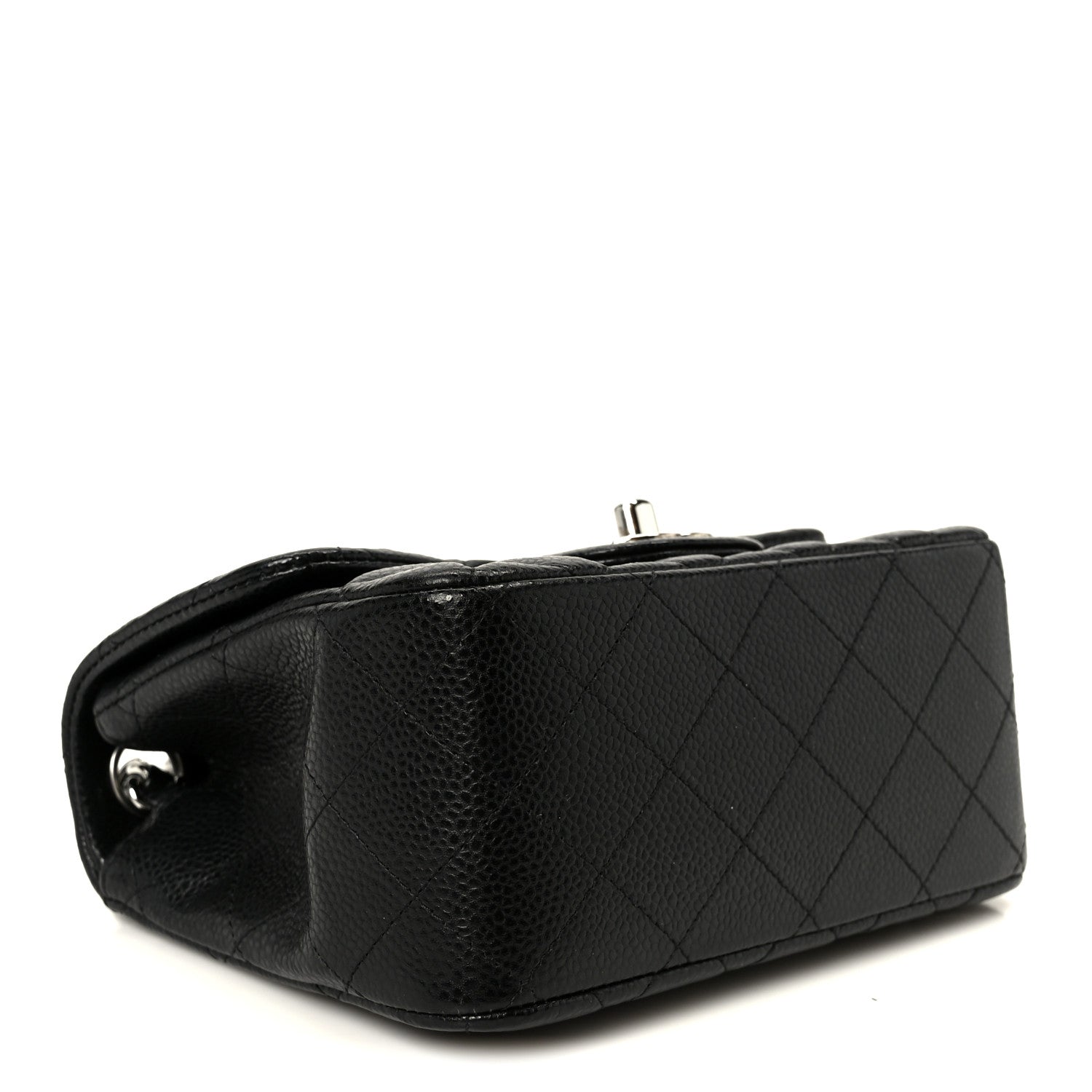 Caviar Quilted Mini Square Flap Black