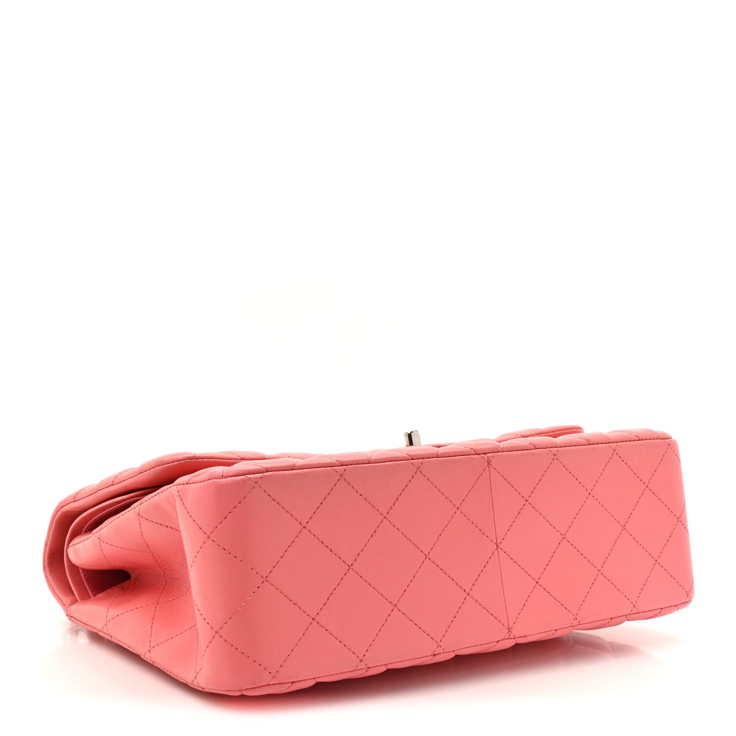 Lambskin Quilted Jumbo Double Flap Pink