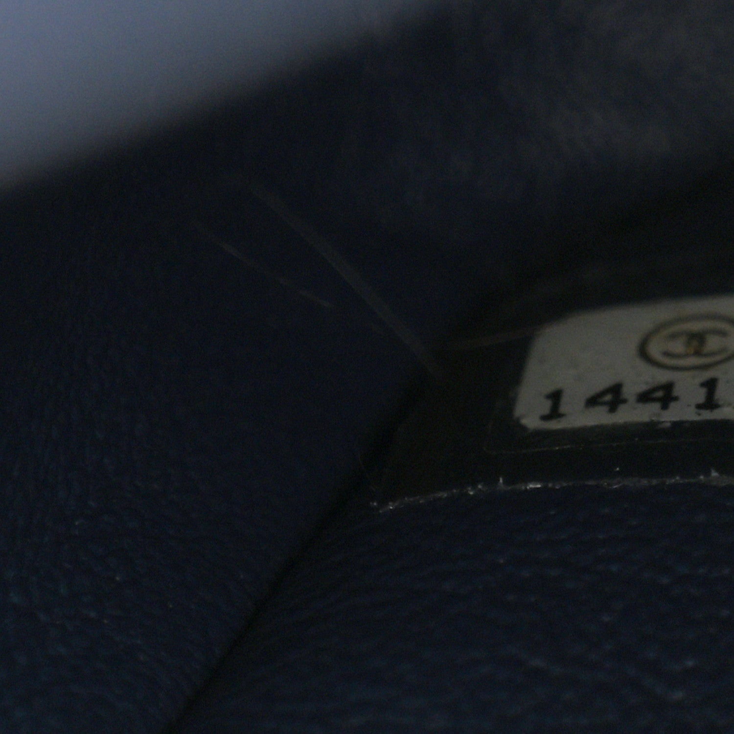 Patent Quilted Jumbo Double Flap Dark Blue