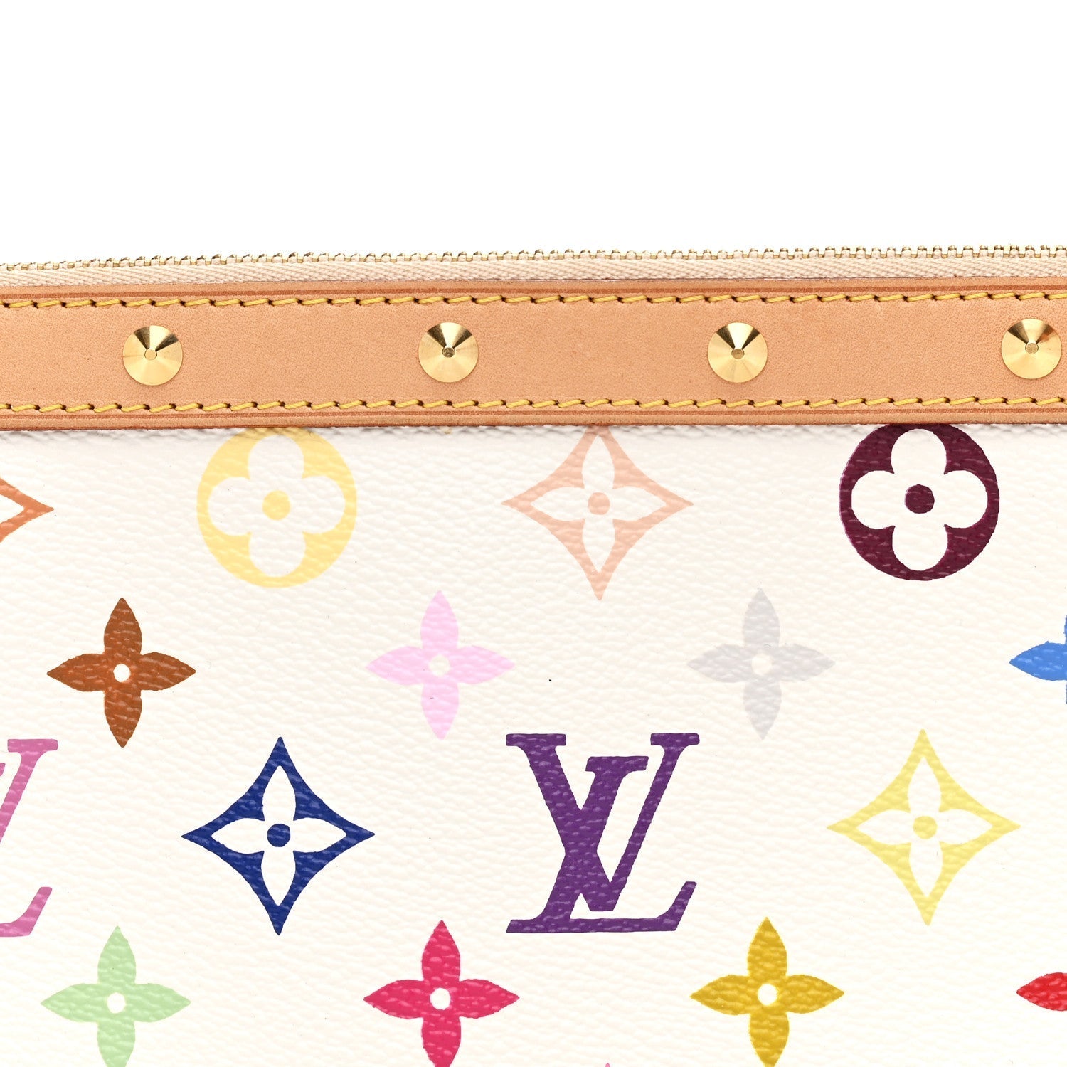 Monogram Multicolor Pochette Accessories White