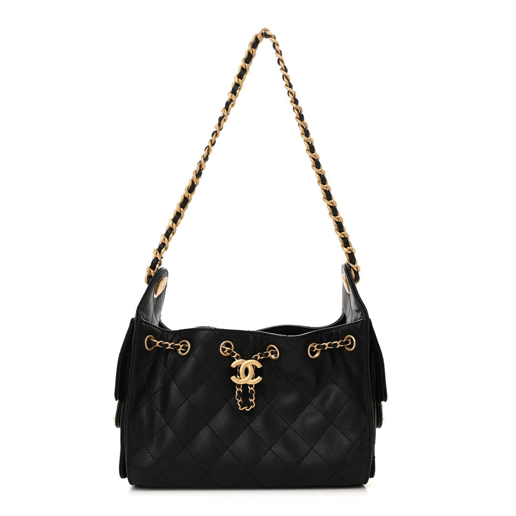 Caviar Quilted Mini Chanel 25 Handbag Black