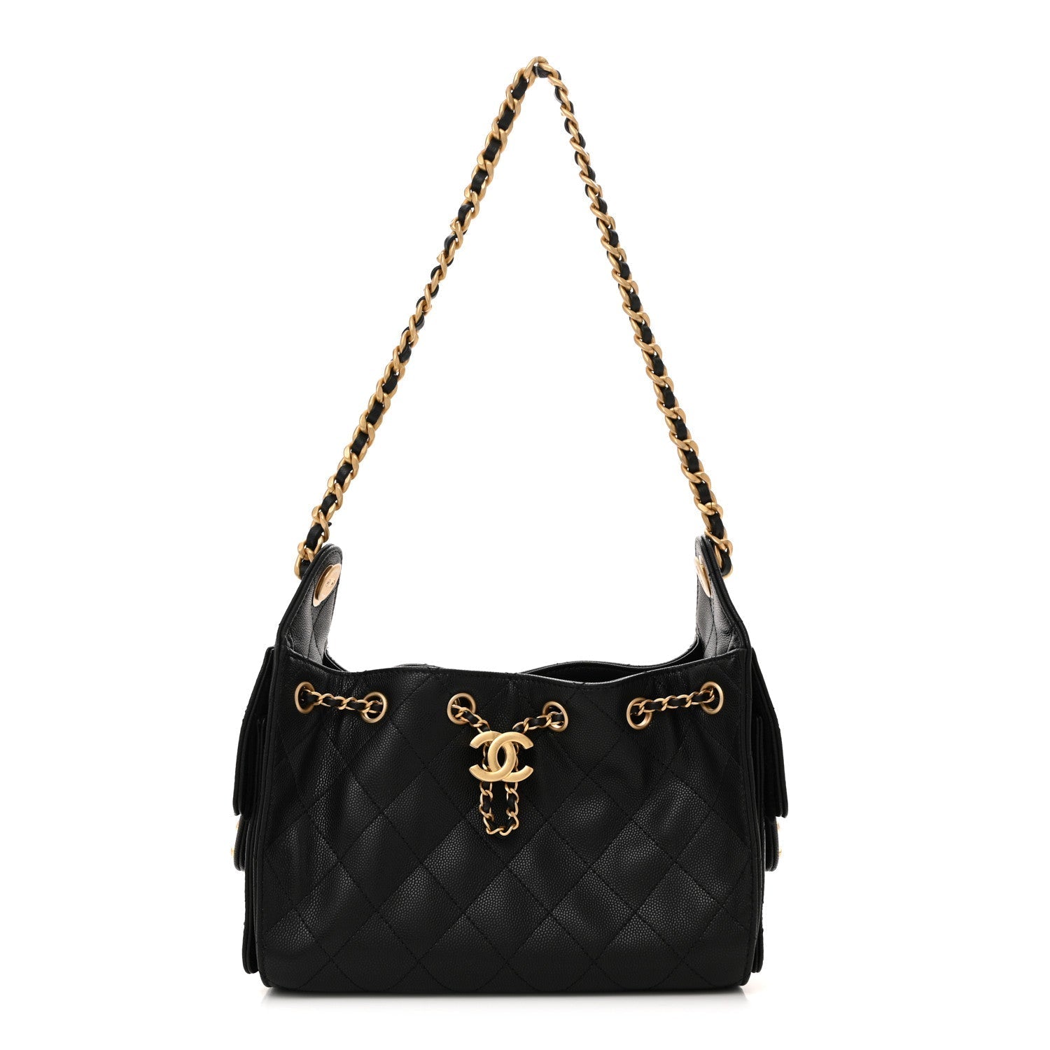 Caviar Quilted Mini Chanel 25 Handbag Black