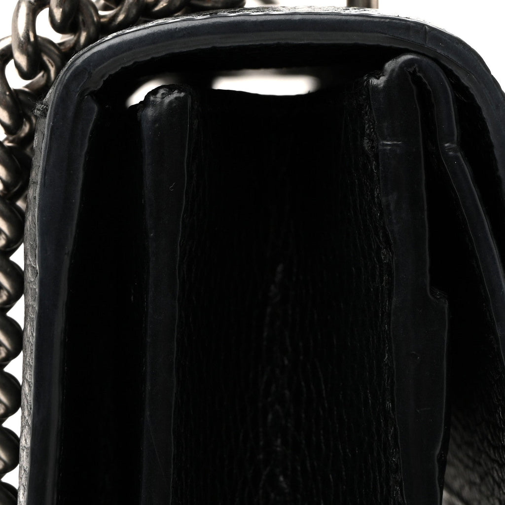 Pebbled Calfskin Small Dionysus Shoulder Bag Black