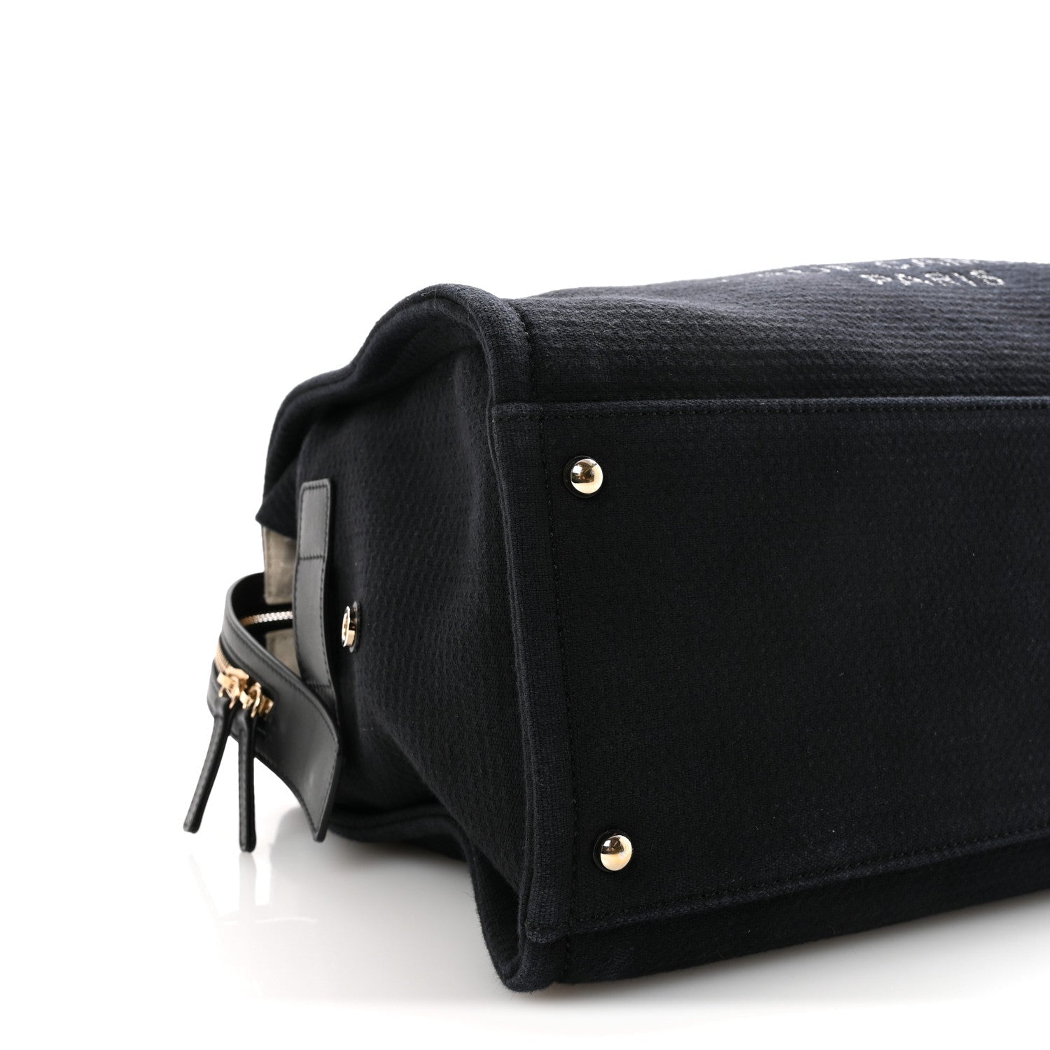 Mixed Fibers Large Deauville Bowling Bag  Black