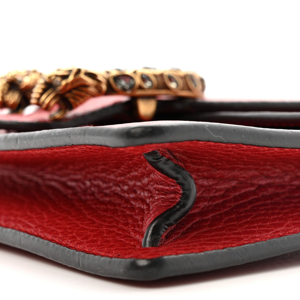 Calfskin Super Mini Dionysus Shoulder Bag Hibiscus Red