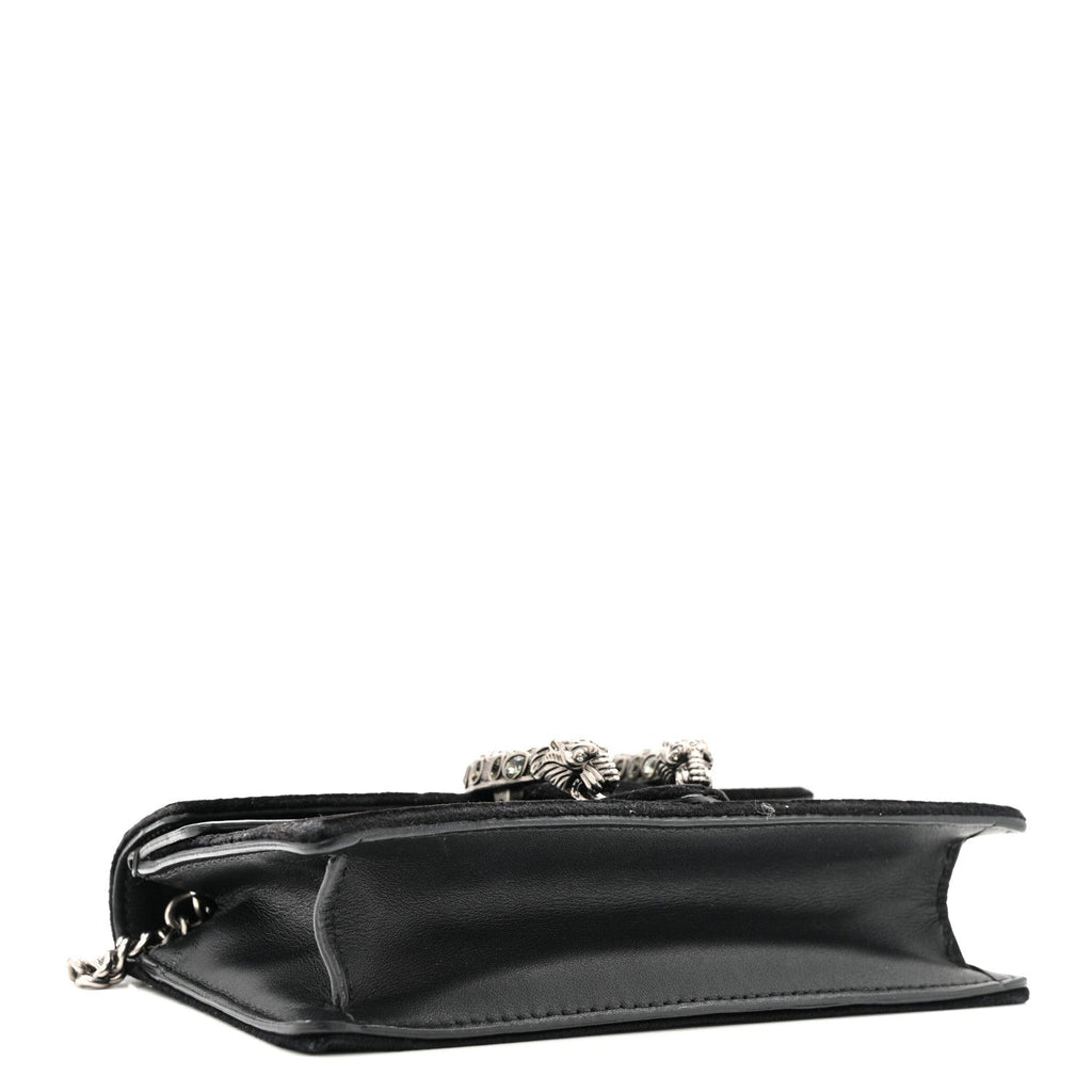 Velvet Super Mini Dionysus Shoulder Bag Black