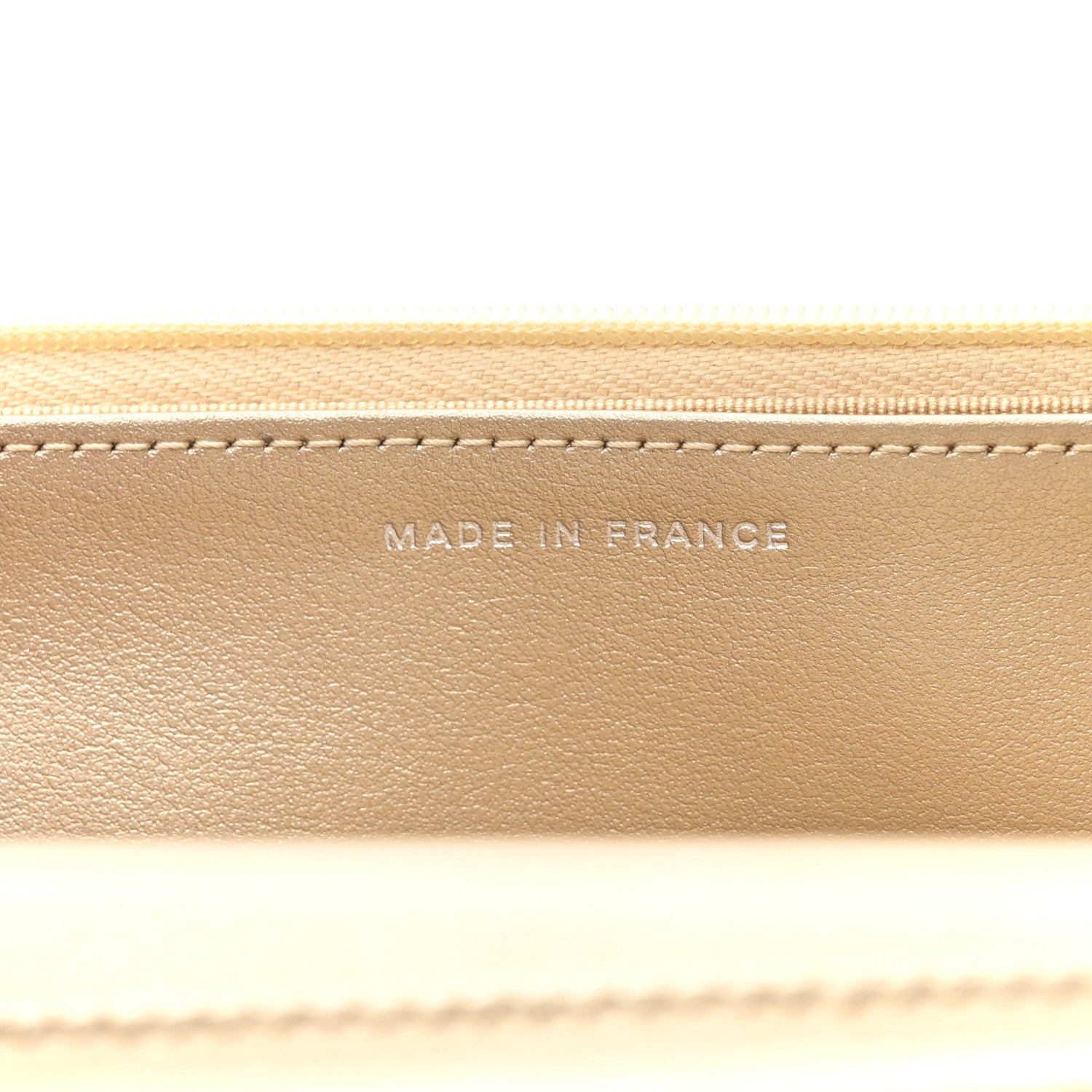 Metallic Lambskin Quilted Wallet On Chain WOC Gold Black
