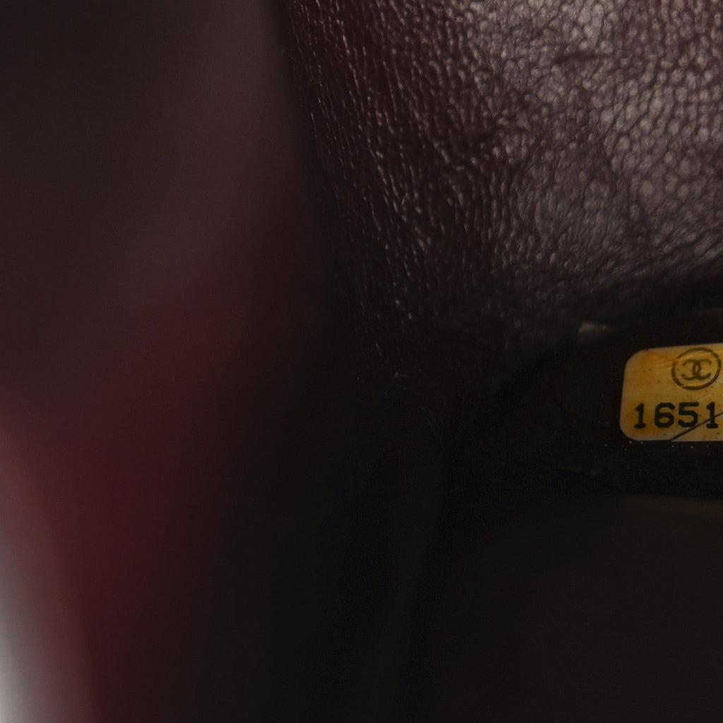 Lambskin Quilted Jumbo Double Flap Black