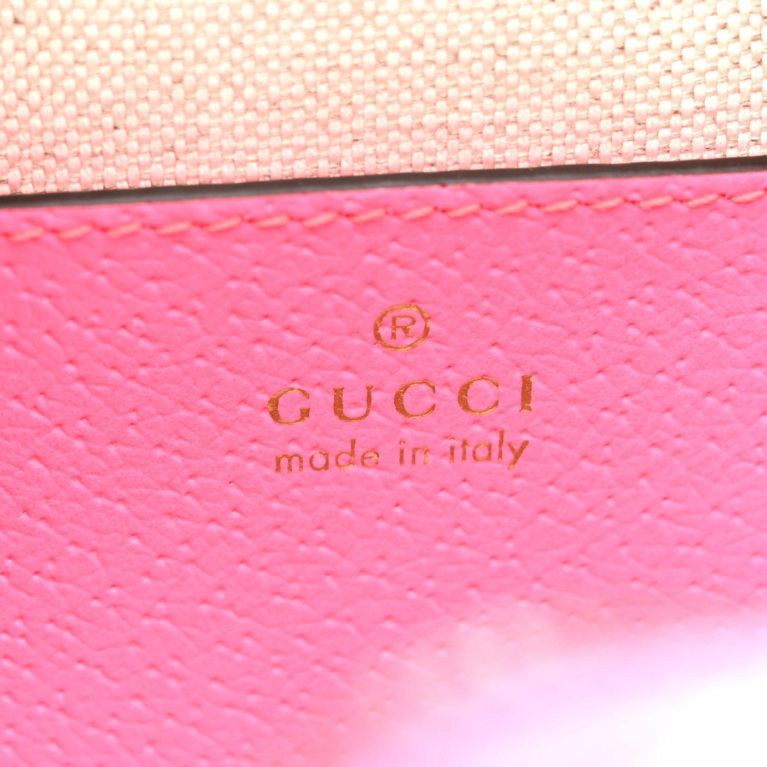 GG Supreme Monogram Textured Dollar Calfskin Web Ophidia Small Crossbody Bag Beige Ebony Fuchsia