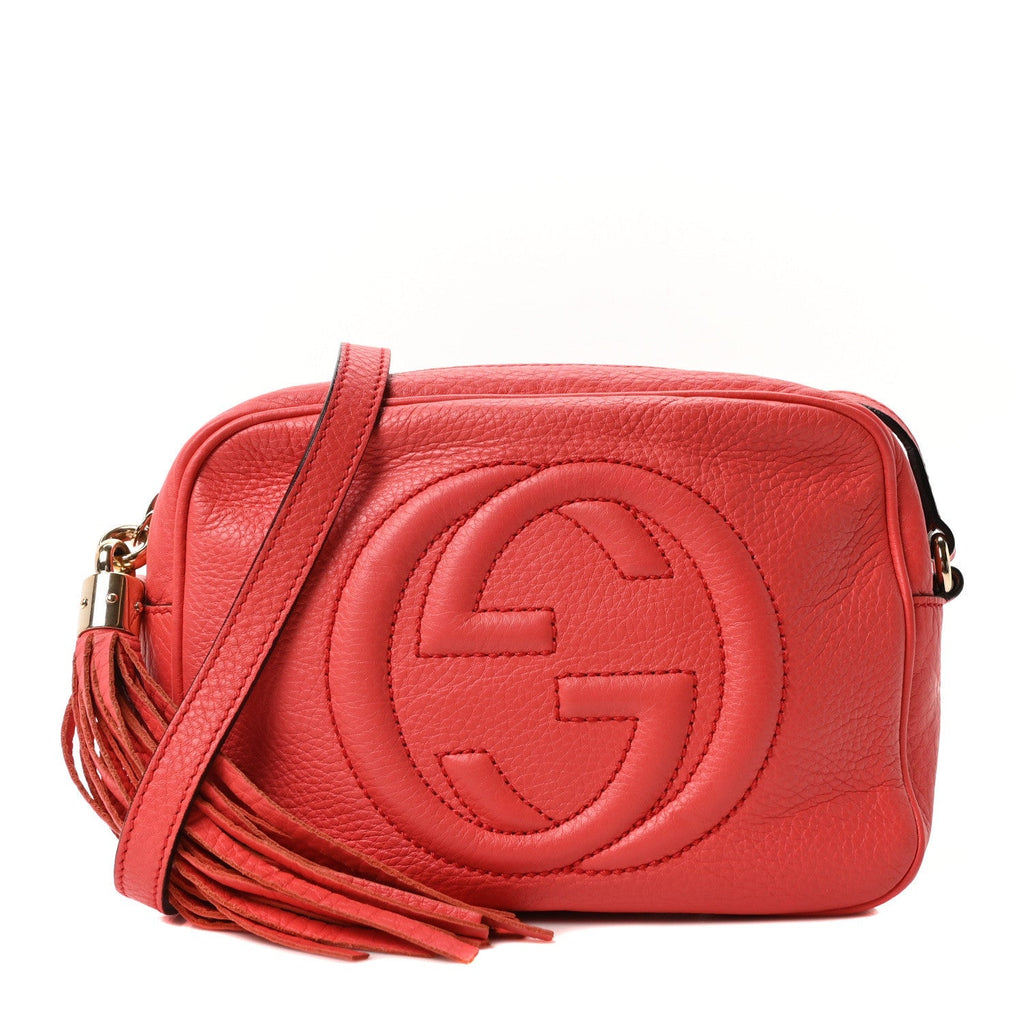 Pebbled Calfskin Small Soho Disco Bag Tabasco Red
