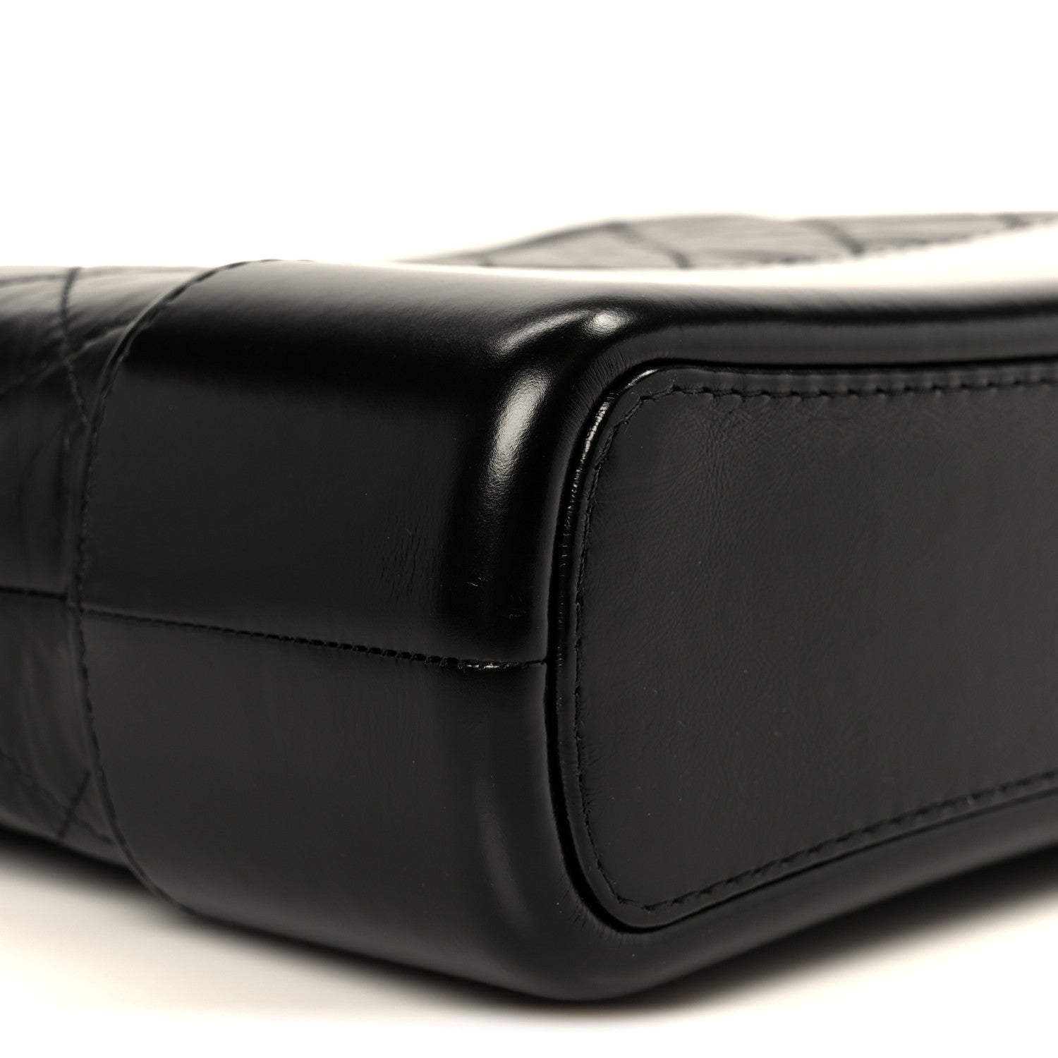 Aged Calfskin Quilted New Medium Gabrielle Hobo Black