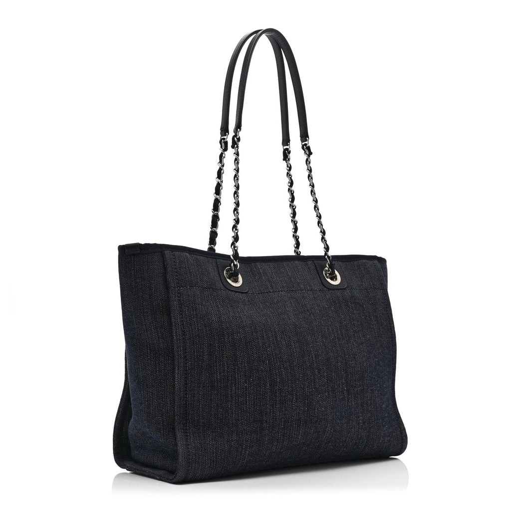 Denim Small Deauville Tote Blue Orange