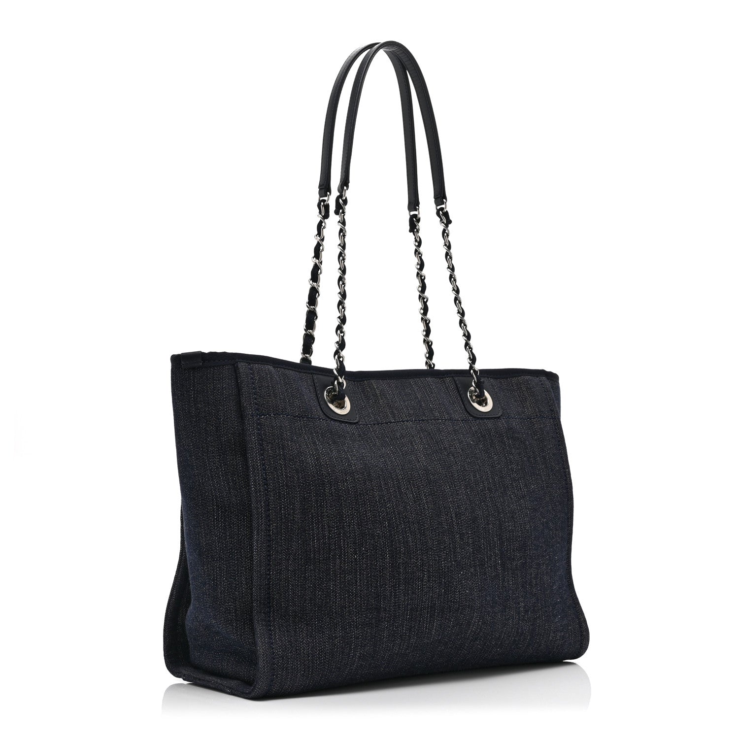 Denim Small Deauville Tote Blue Orange