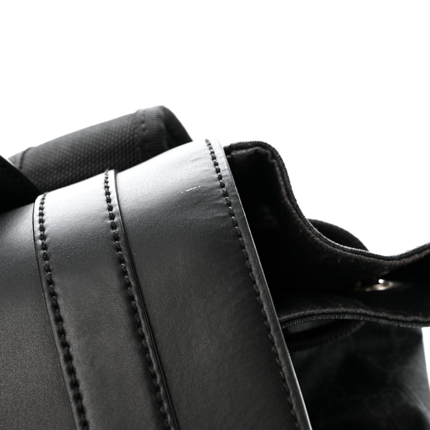 Soft GG Supreme Monogram Calfskin Web Double Buckle Backpack Black