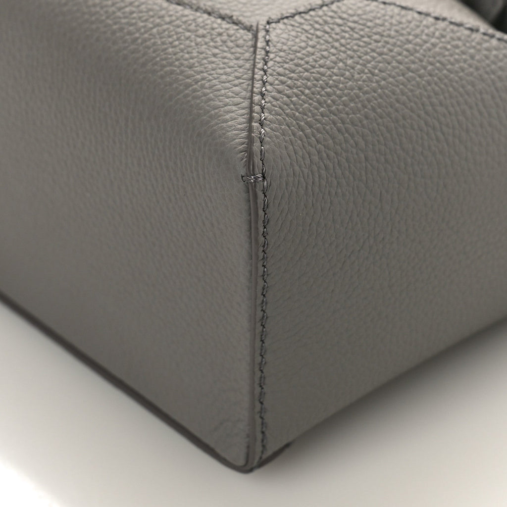 Soft Grained Calfskin Mini Puzzle Edge Bag Gunmetal