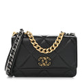 Lambskin Quilted Chanel 19 Wallet On Chain WOC Black