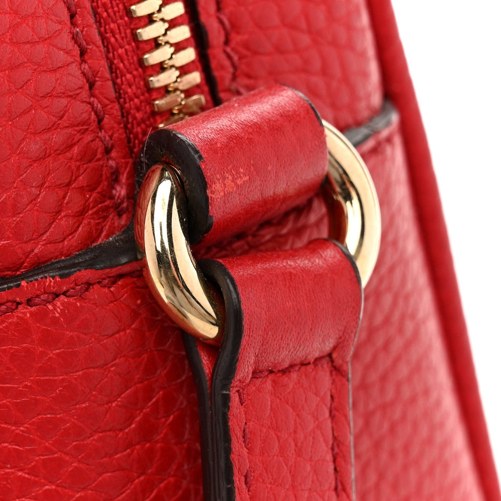 Pebbled Calfskin Small Soho Disco Bag Tabasco Red