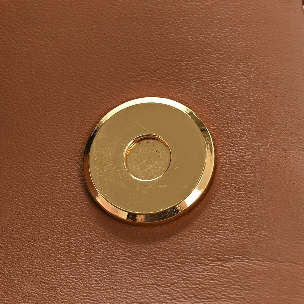 Calfskin Jacquard Mini Gate Dual Bag Tan