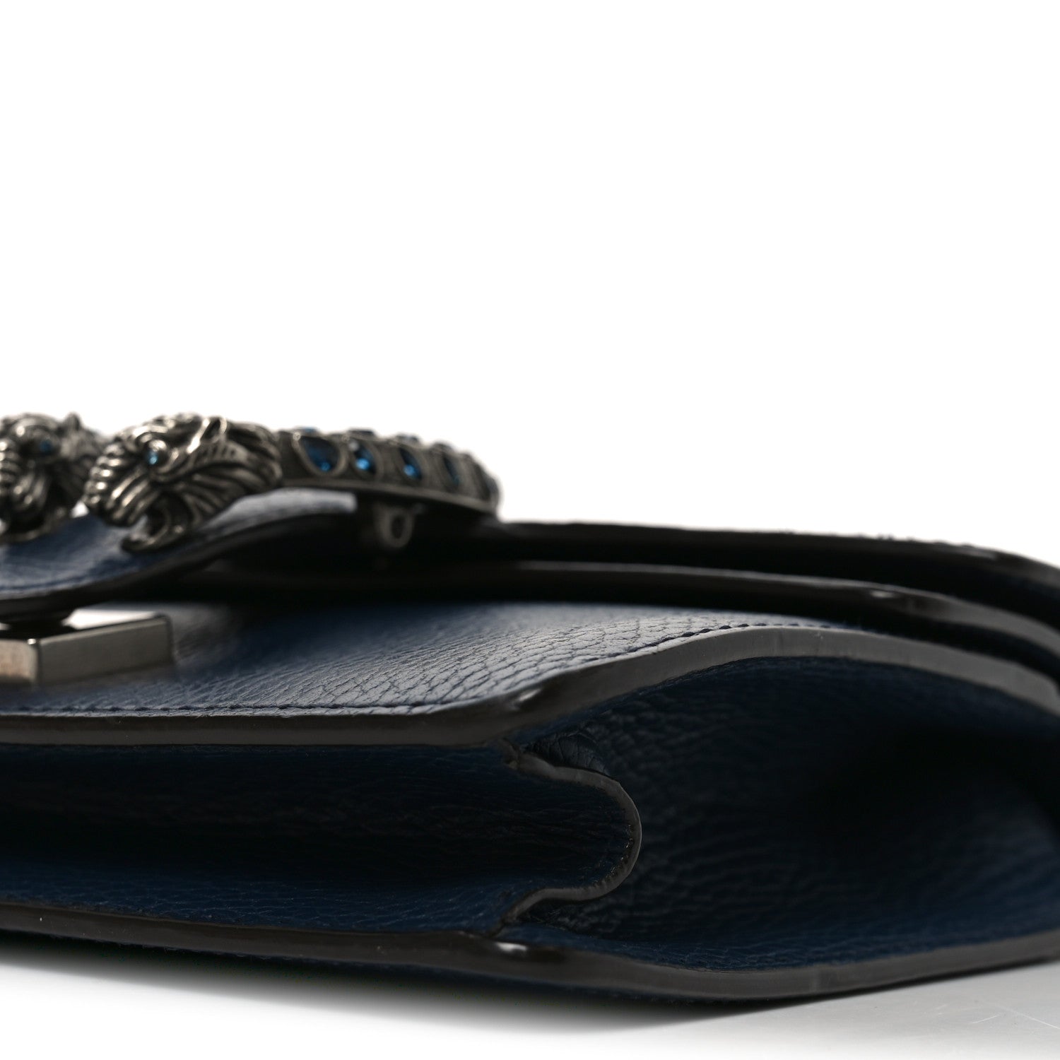 Dollar Calfskin Crystal Mini Dionysus Shoulder Bag Blue Agata Montana Sapphire