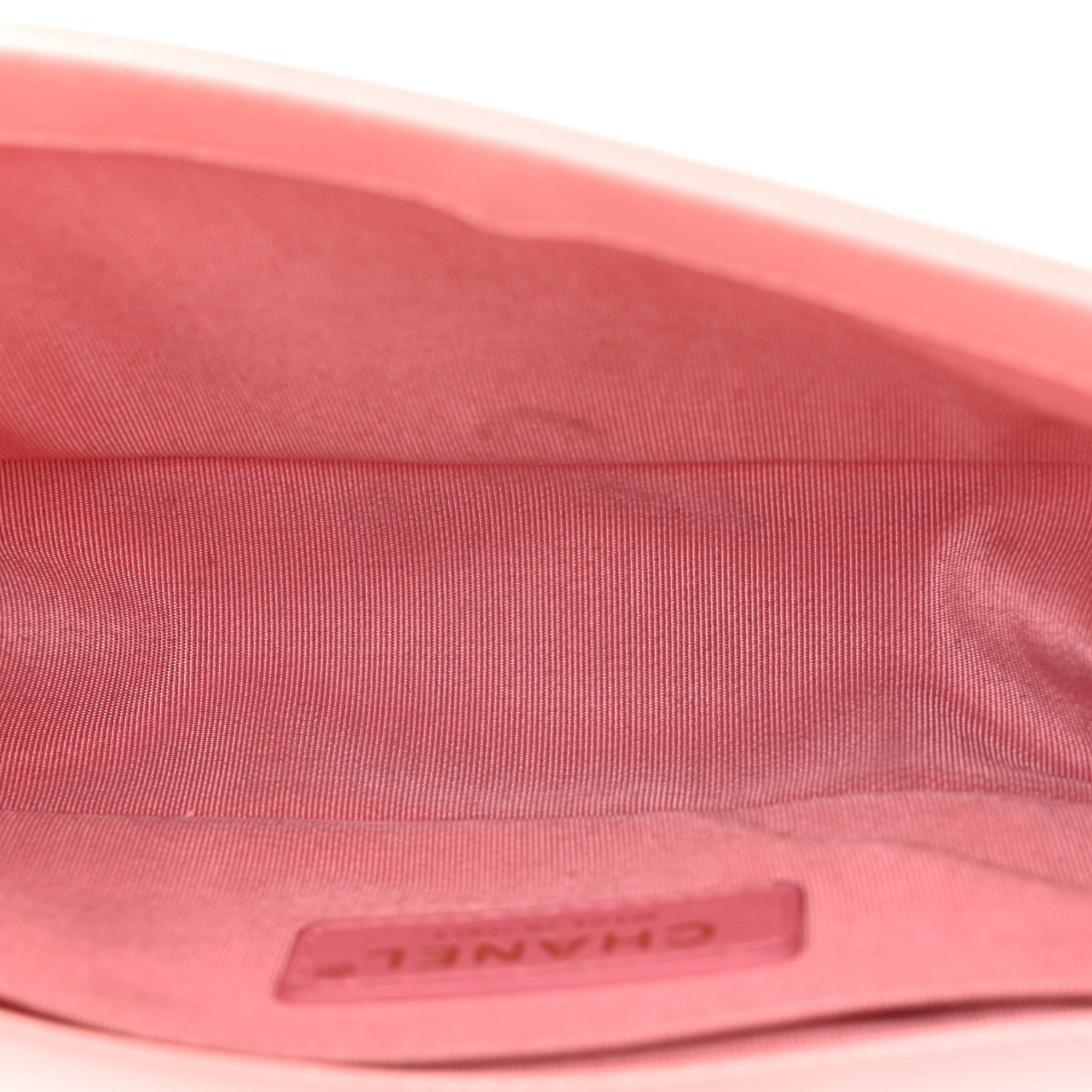 Calfskin Chevron Embroidered Small Boy By The Sea Flap Pink