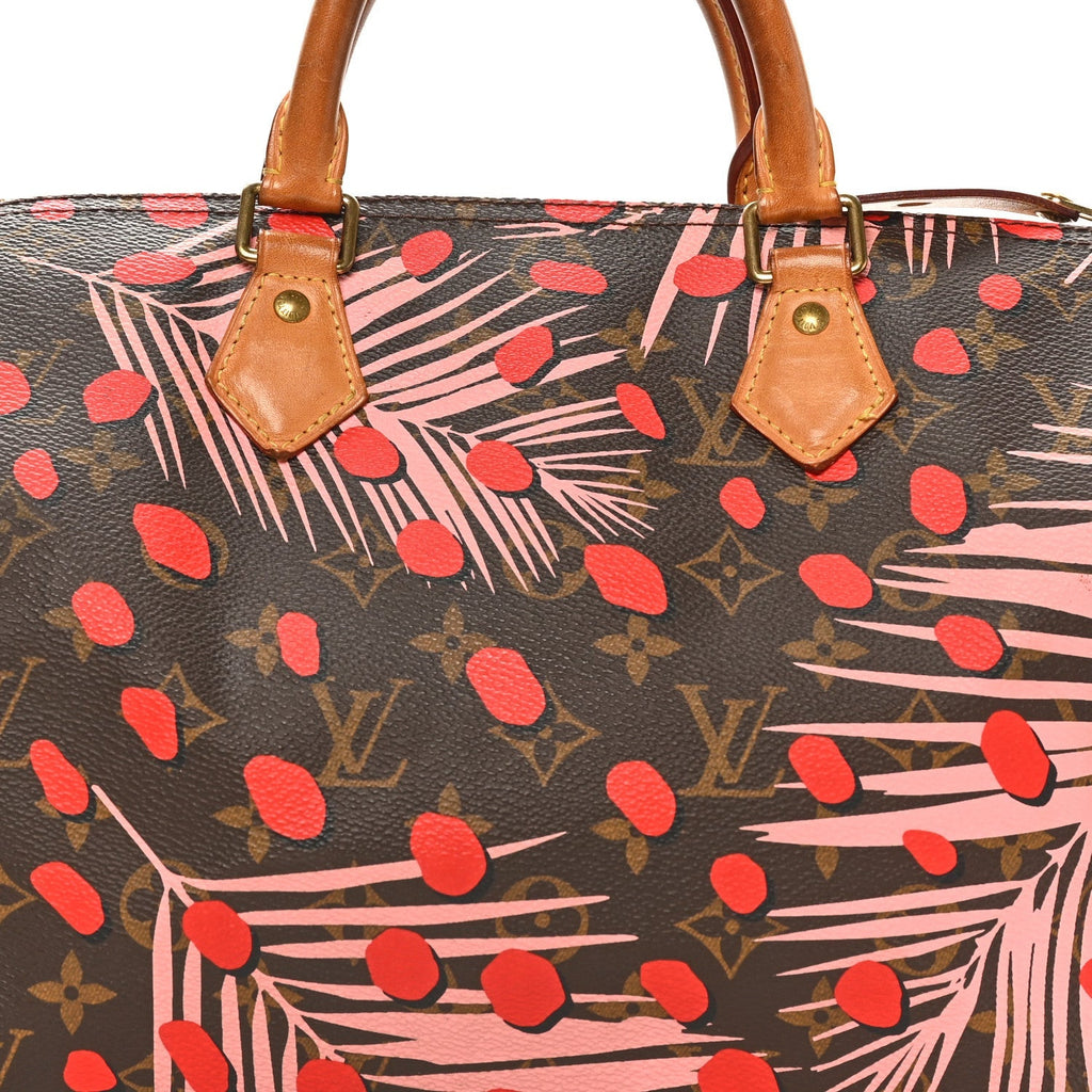 Monogram Jungle Dots Speedy 30 Sugar Pink Poppy