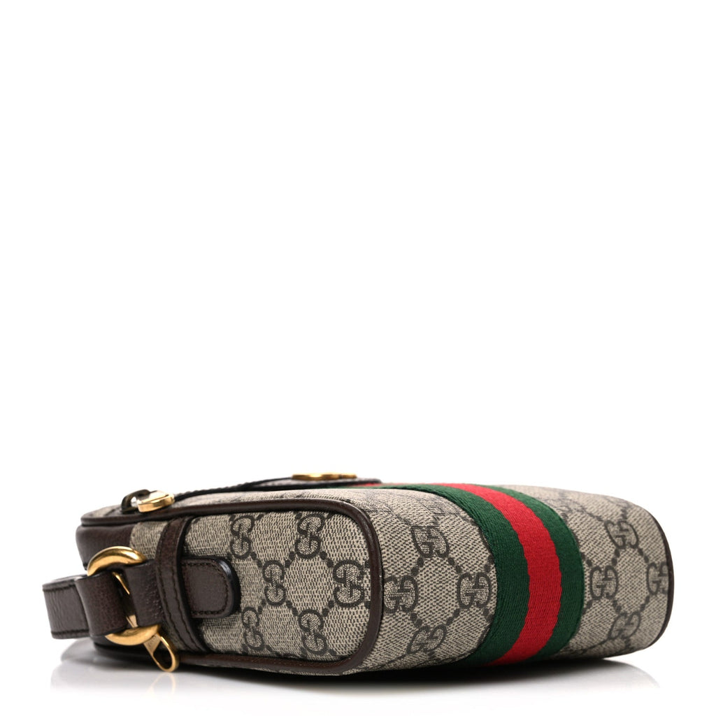 GG Supreme Monogram Web Mini Ophidia Messenger Brown