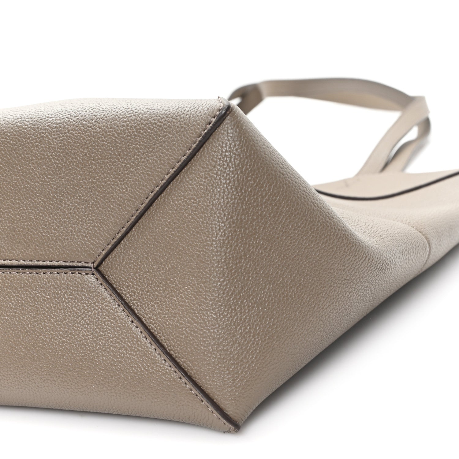 Shiny Calfskin Medium Puzzle Fold Tote Sand
