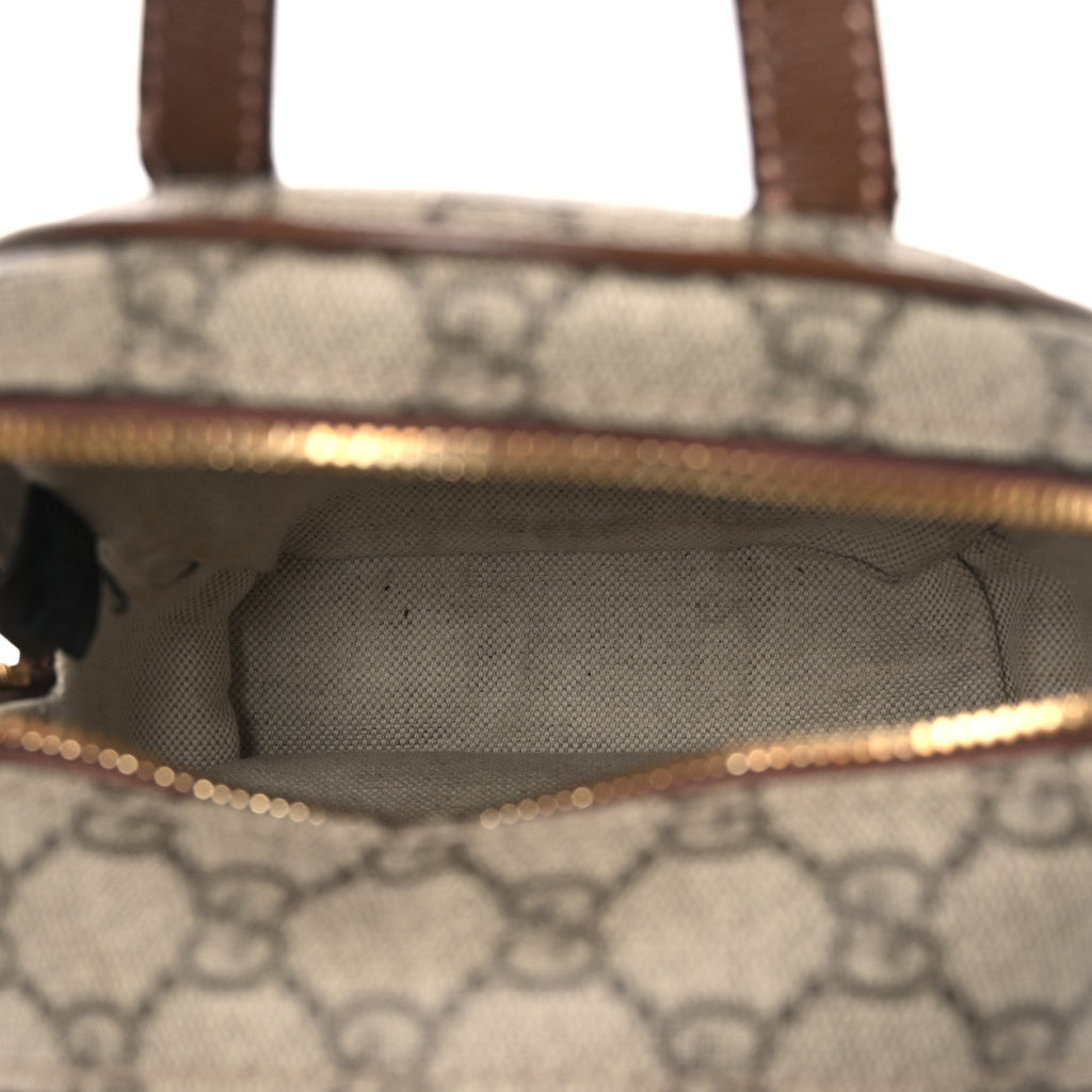 GG Supreme Monogram Azalea Calfskin Retro Interlocking G Multi-Function Bag Beige Ebony Brown Sugar