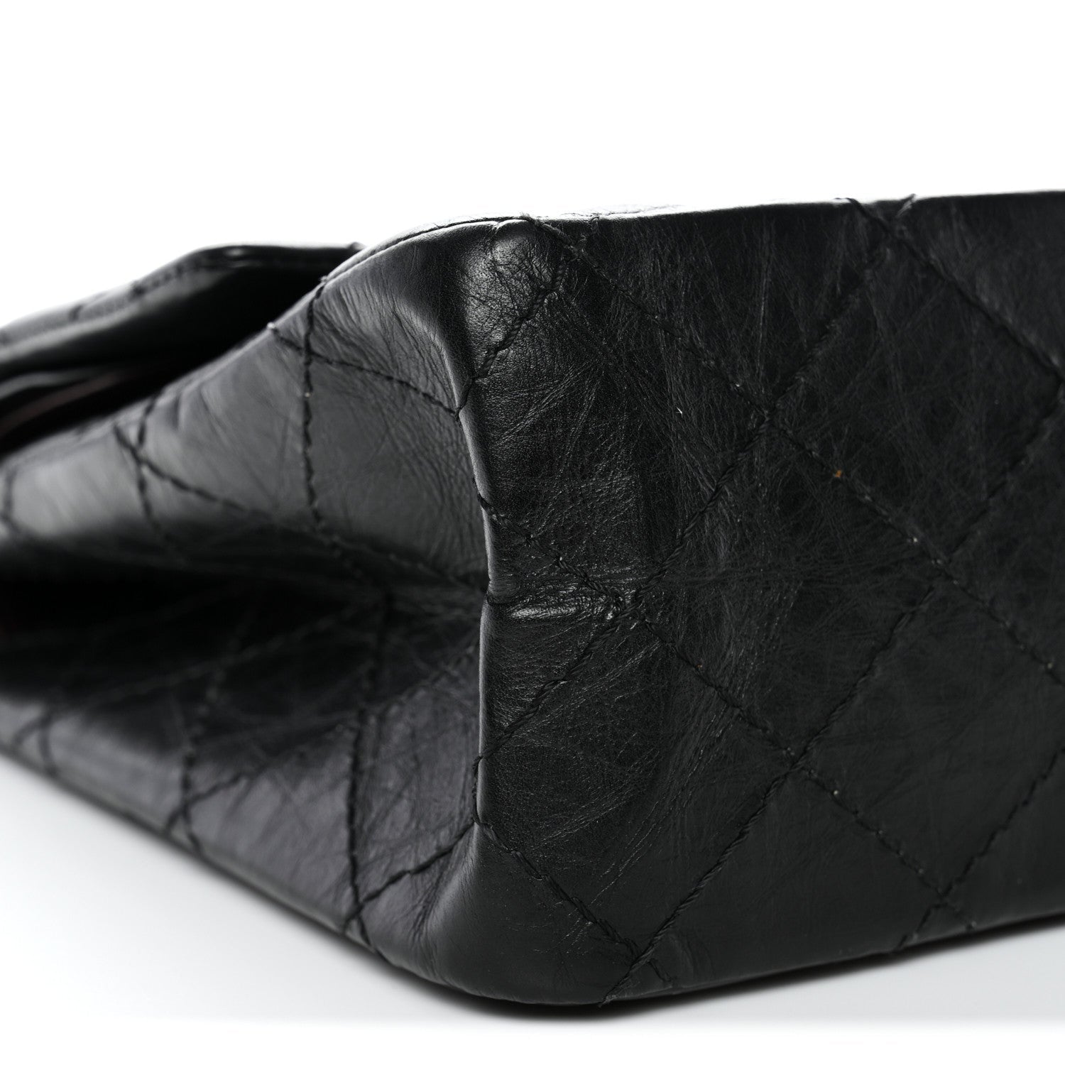 Aged Calfskin Quilted 2.55 Reissue 226 Flap Black