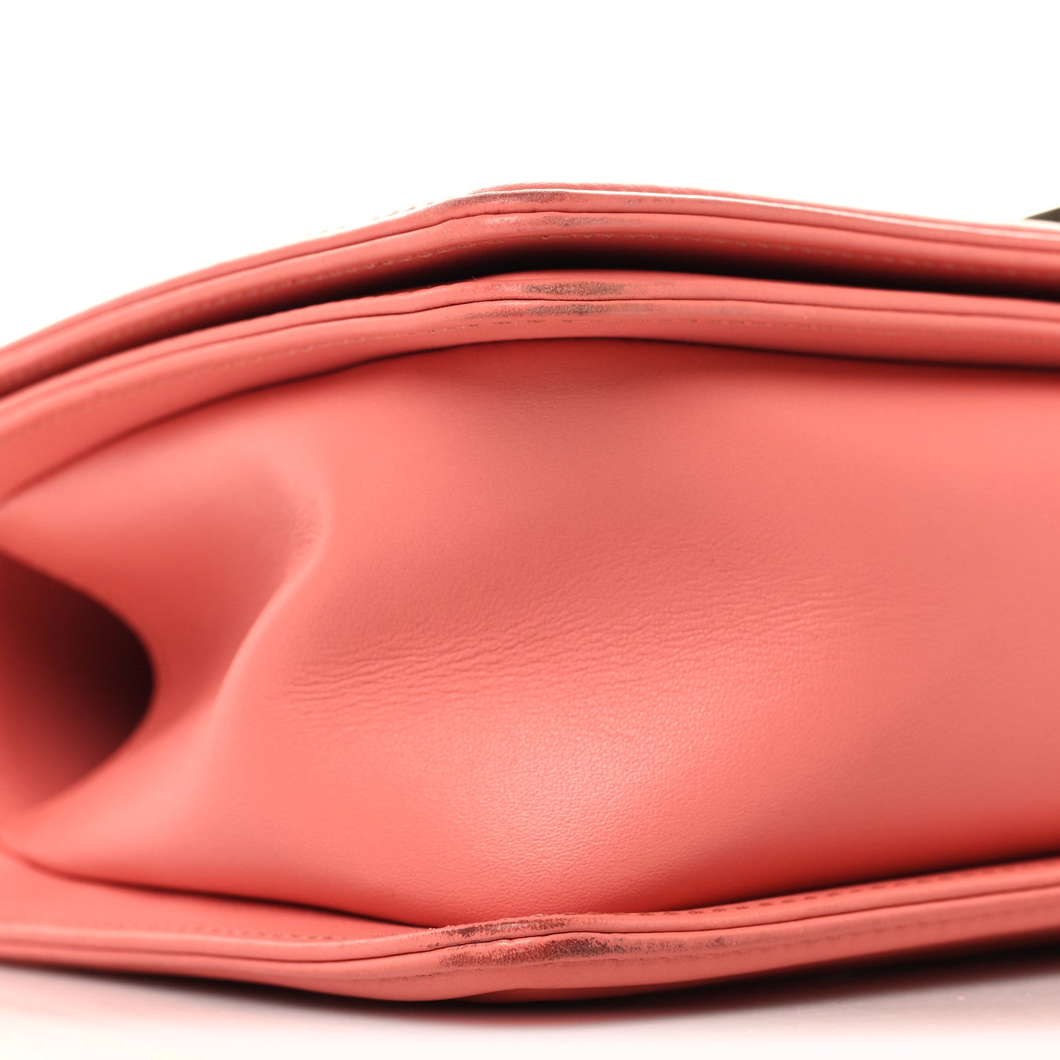 Lambskin Quilted Medium Boy Flap Coral