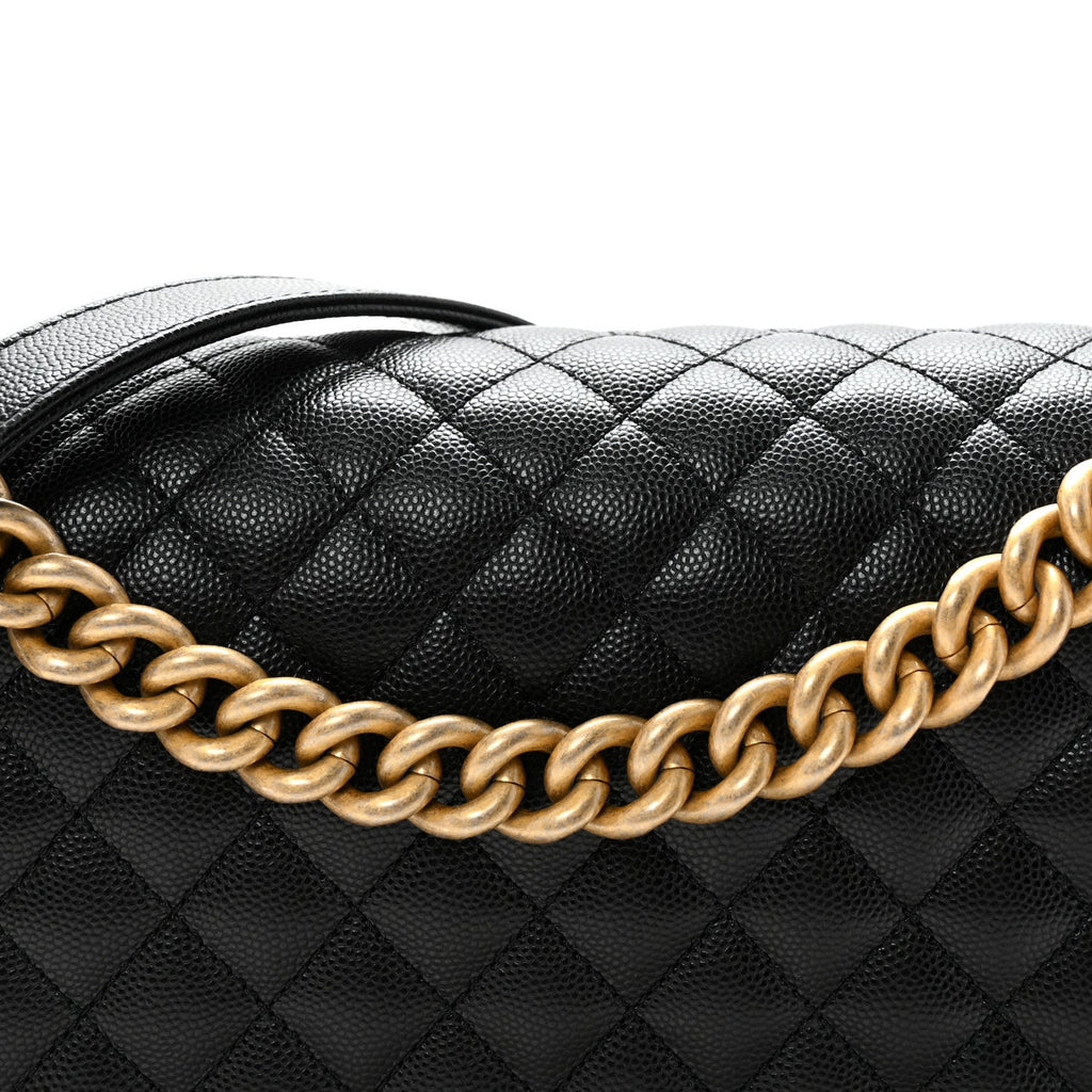 Caviar Quilted New Medium Boy Flap Black