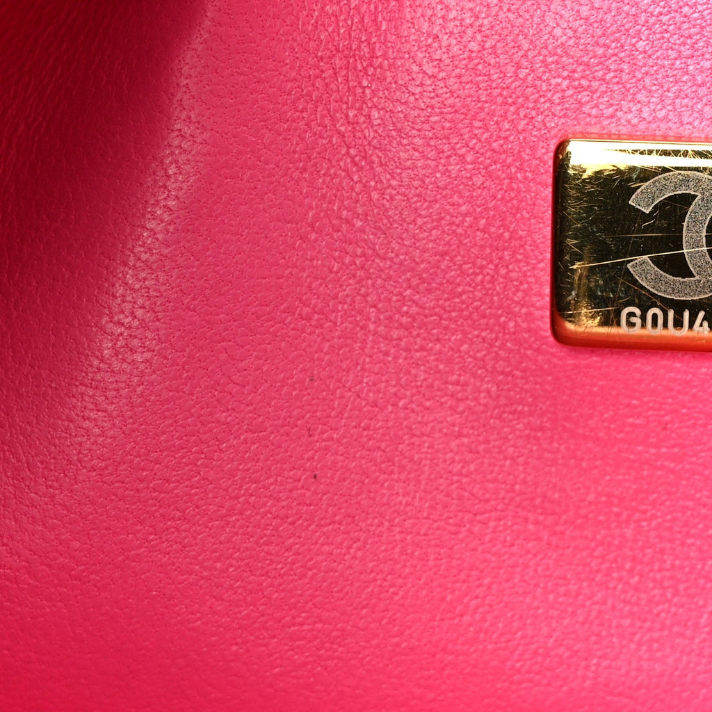 Caviar Quilted Medium Double Flap Pink