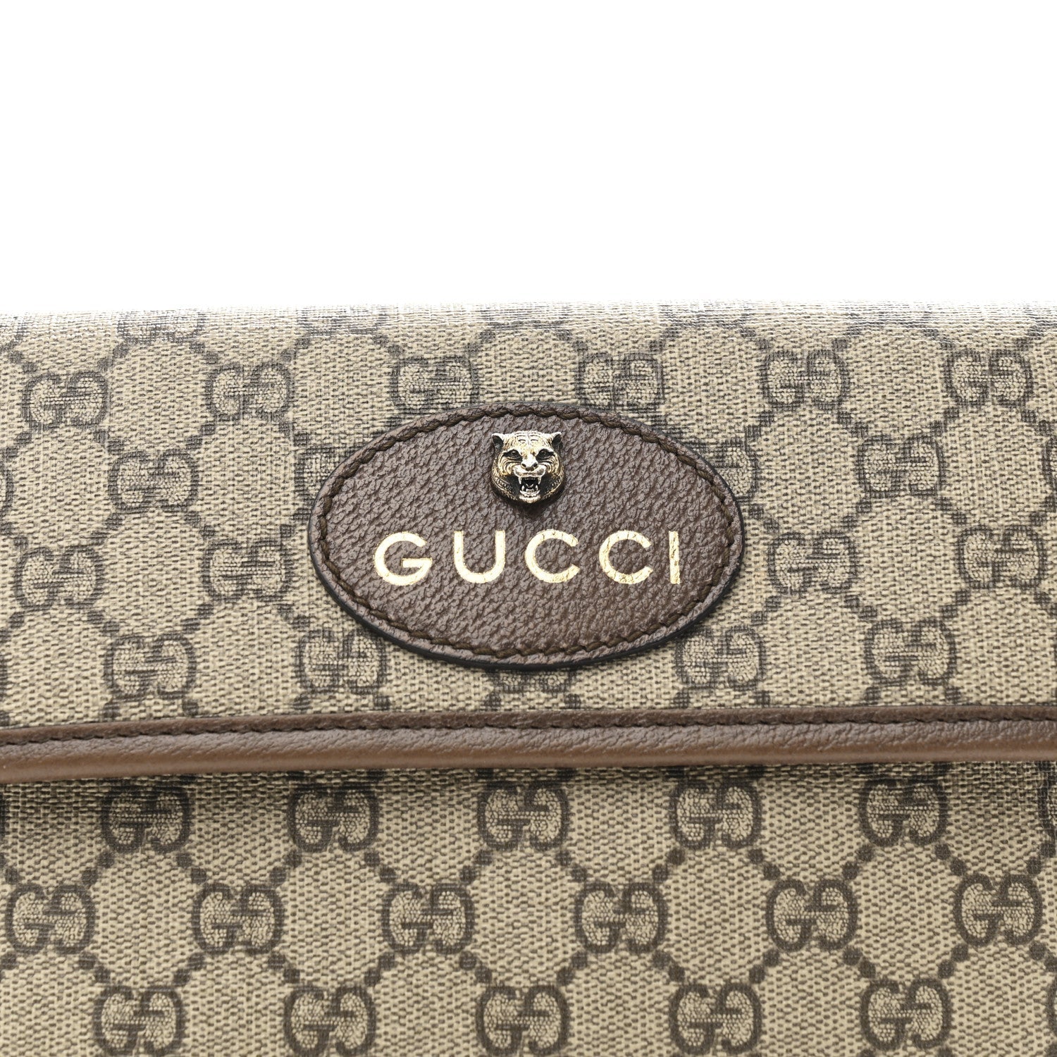 GG Supreme Monogram Neo Vintage Web Belt Bag Brown