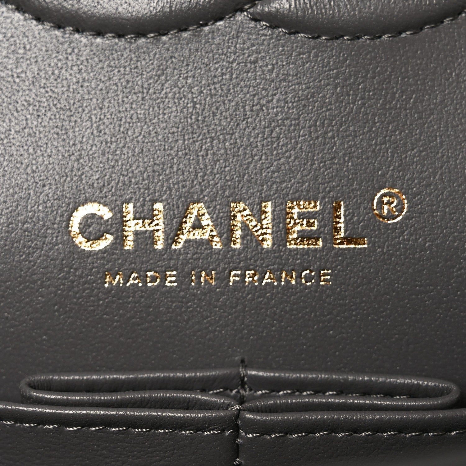 Lambskin Quilted Medium Double Flap Grey