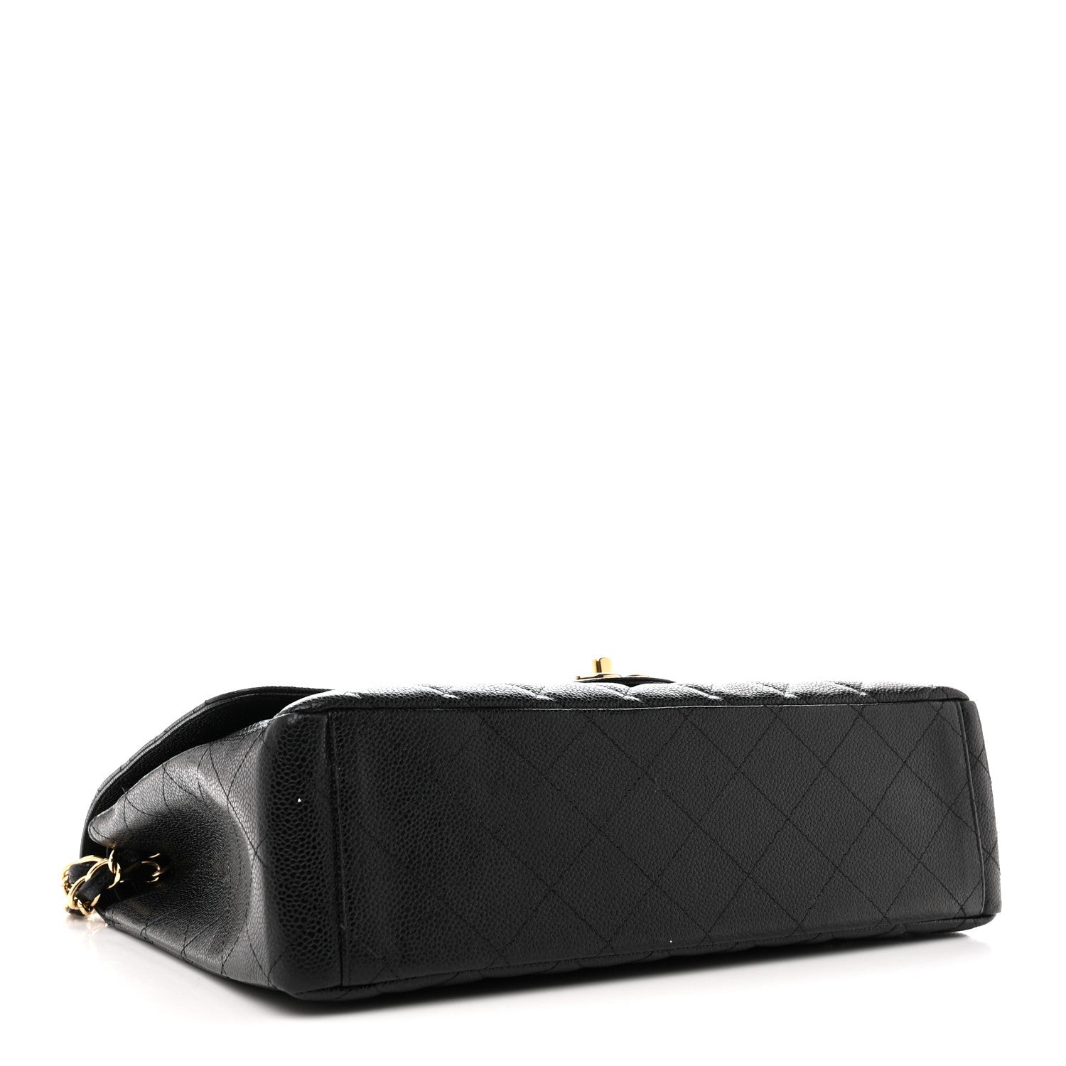 Caviar Quilted Maxi Double Flap Black