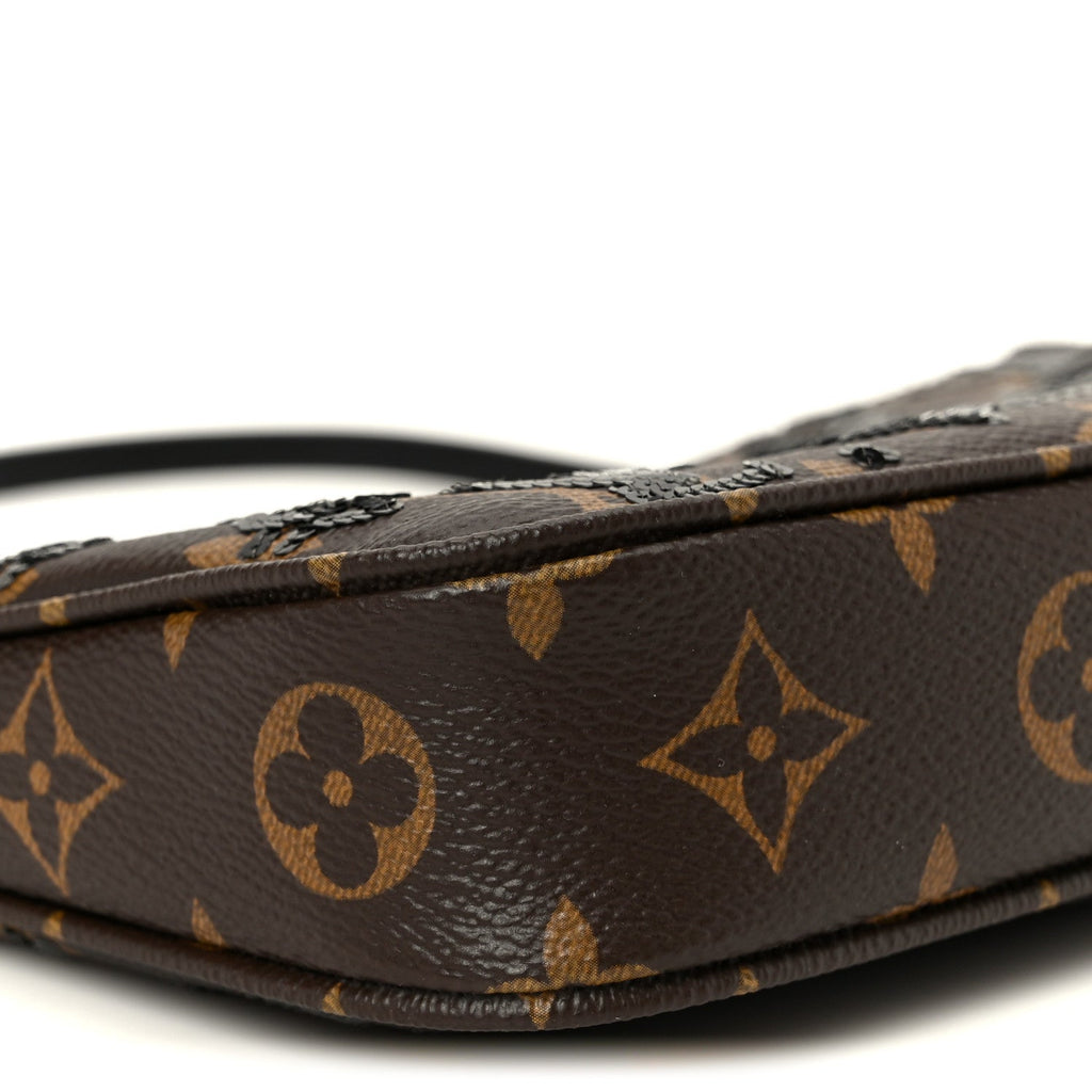 Monogram Sequins Pochette Accessories Black