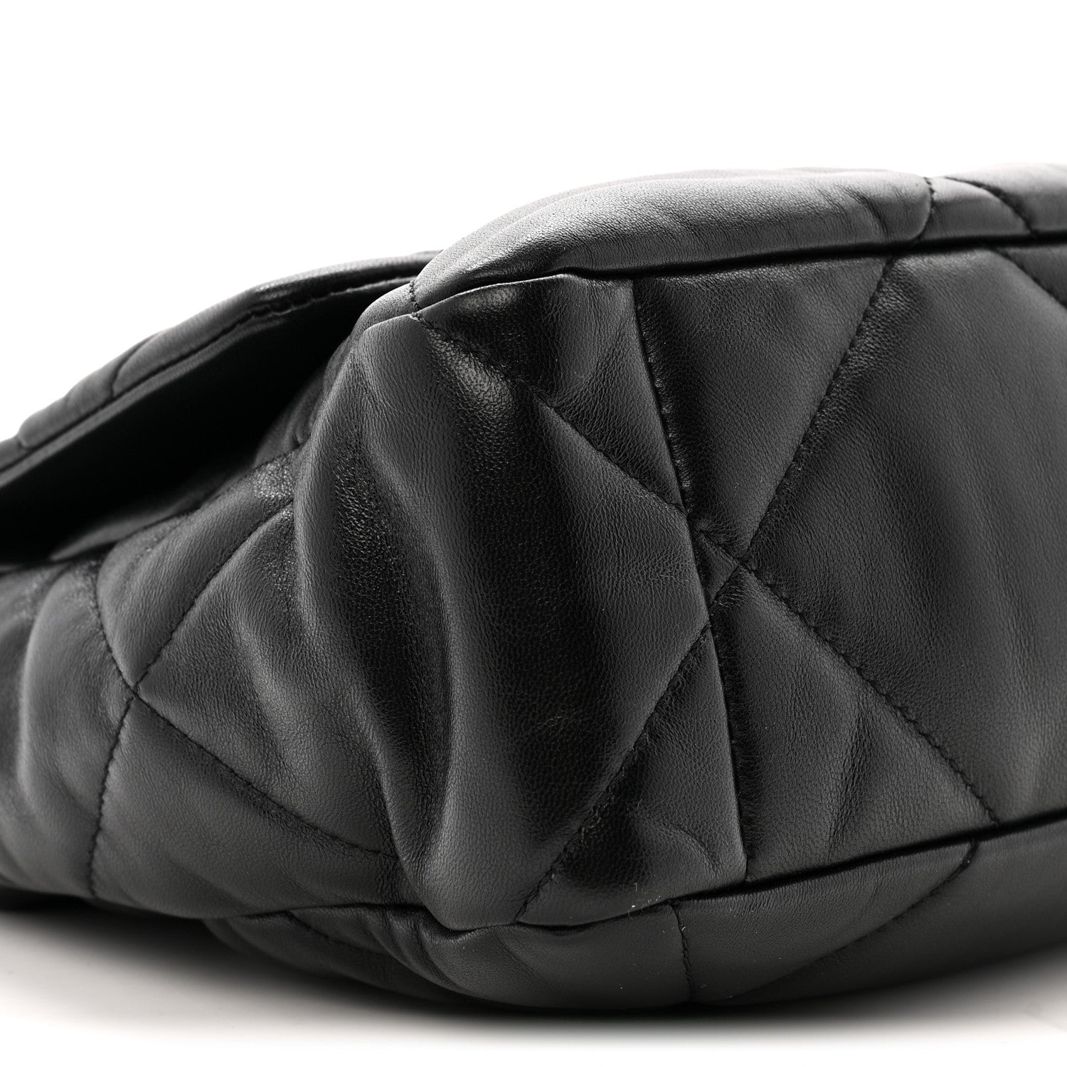 Lambskin Quilted Large Chanel 19 Flap Black