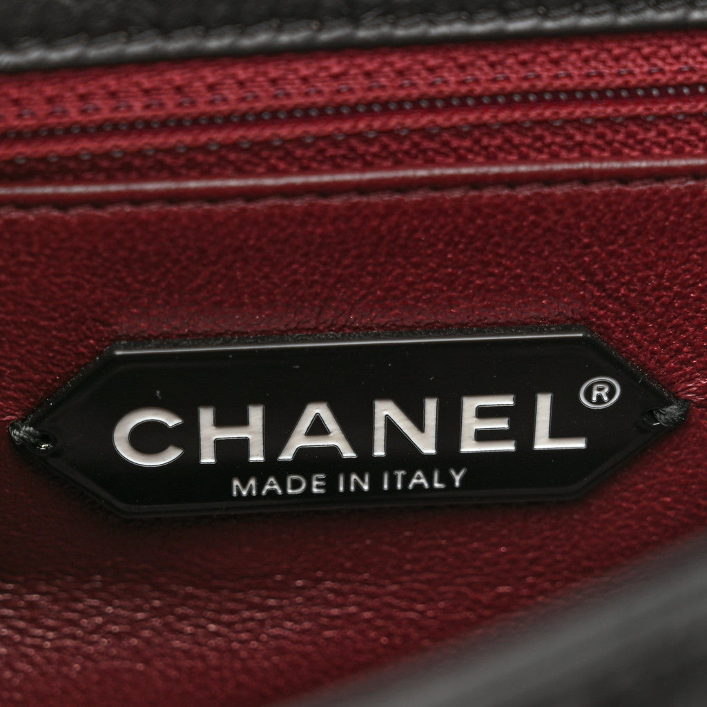 Aged Calfskin Quilted 2.55 Reissue Mini Hanger Flap Black