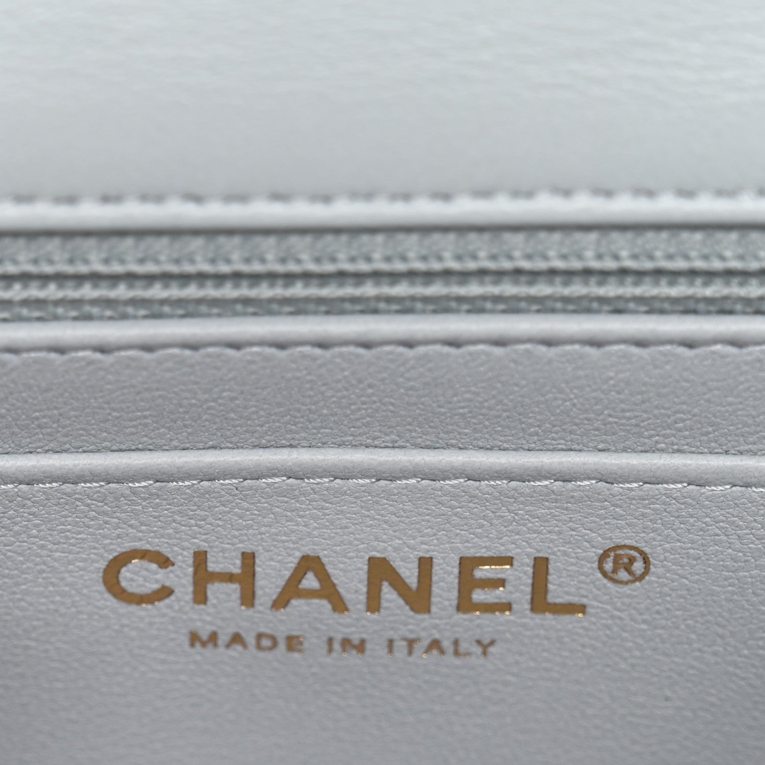 Lambskin Quilted Extra Mini Rectangular Flap Light Blue