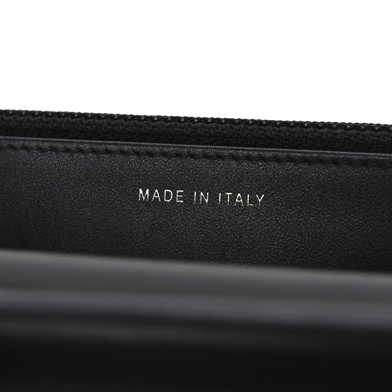 Patent Calfskin Quilted Boy Wallet On Chain WOC Black